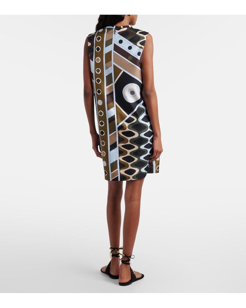 Emilio Pucci Black Vivara Silk Twill Minidress