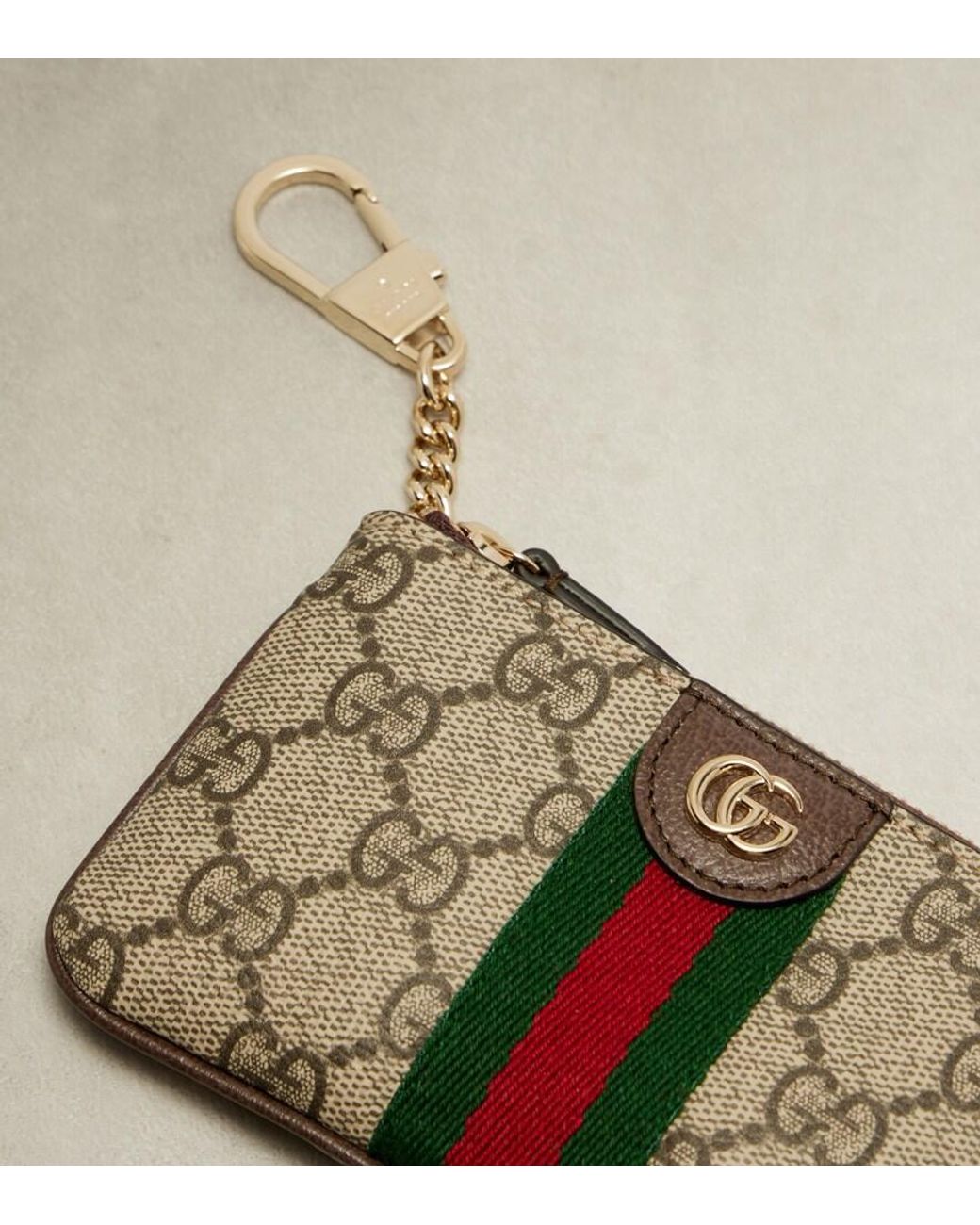 Gucci Green Ophidia Gg Web Stripe Coin Purse