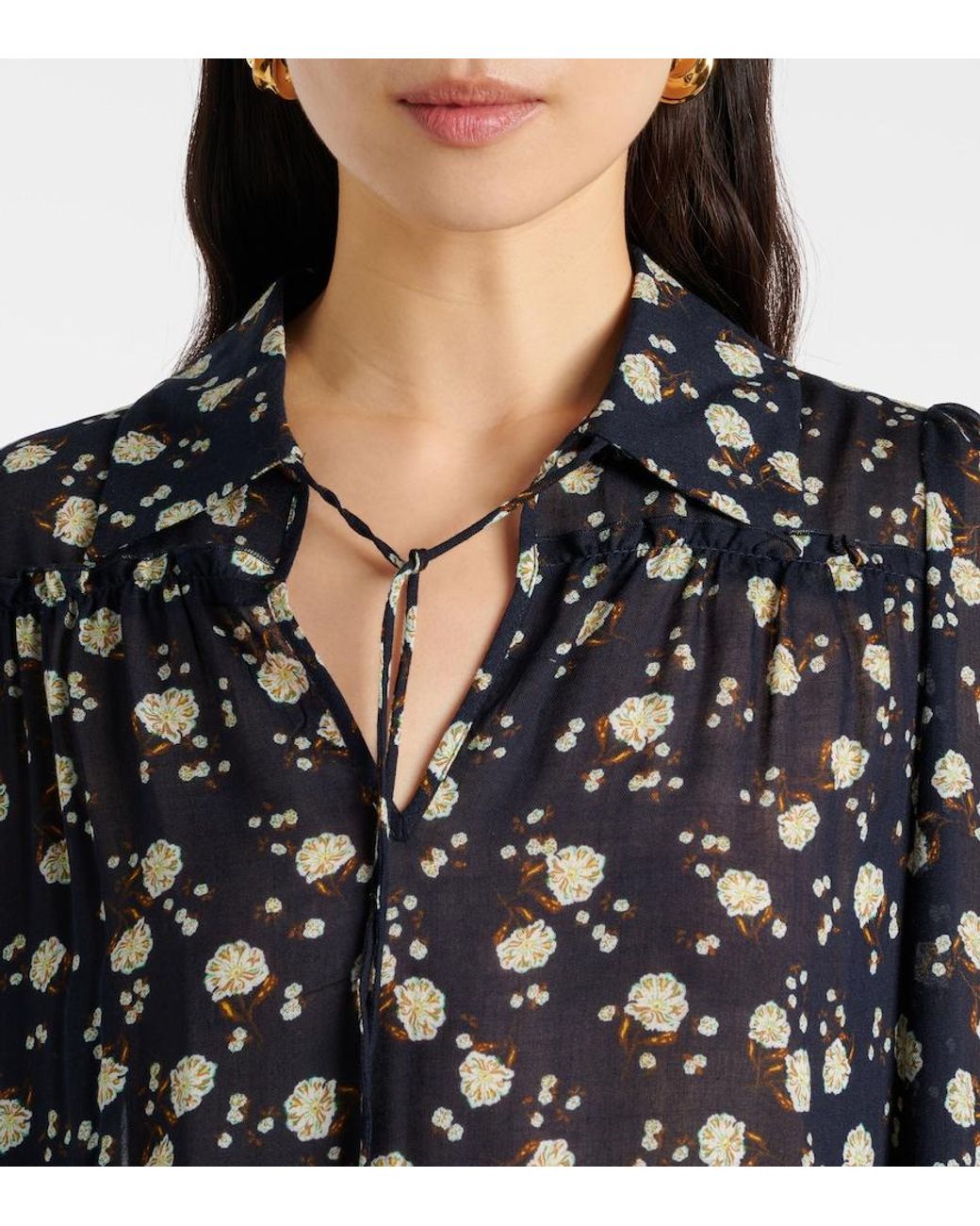 Dorothee Schumacher Black Floral Volumes Blouse