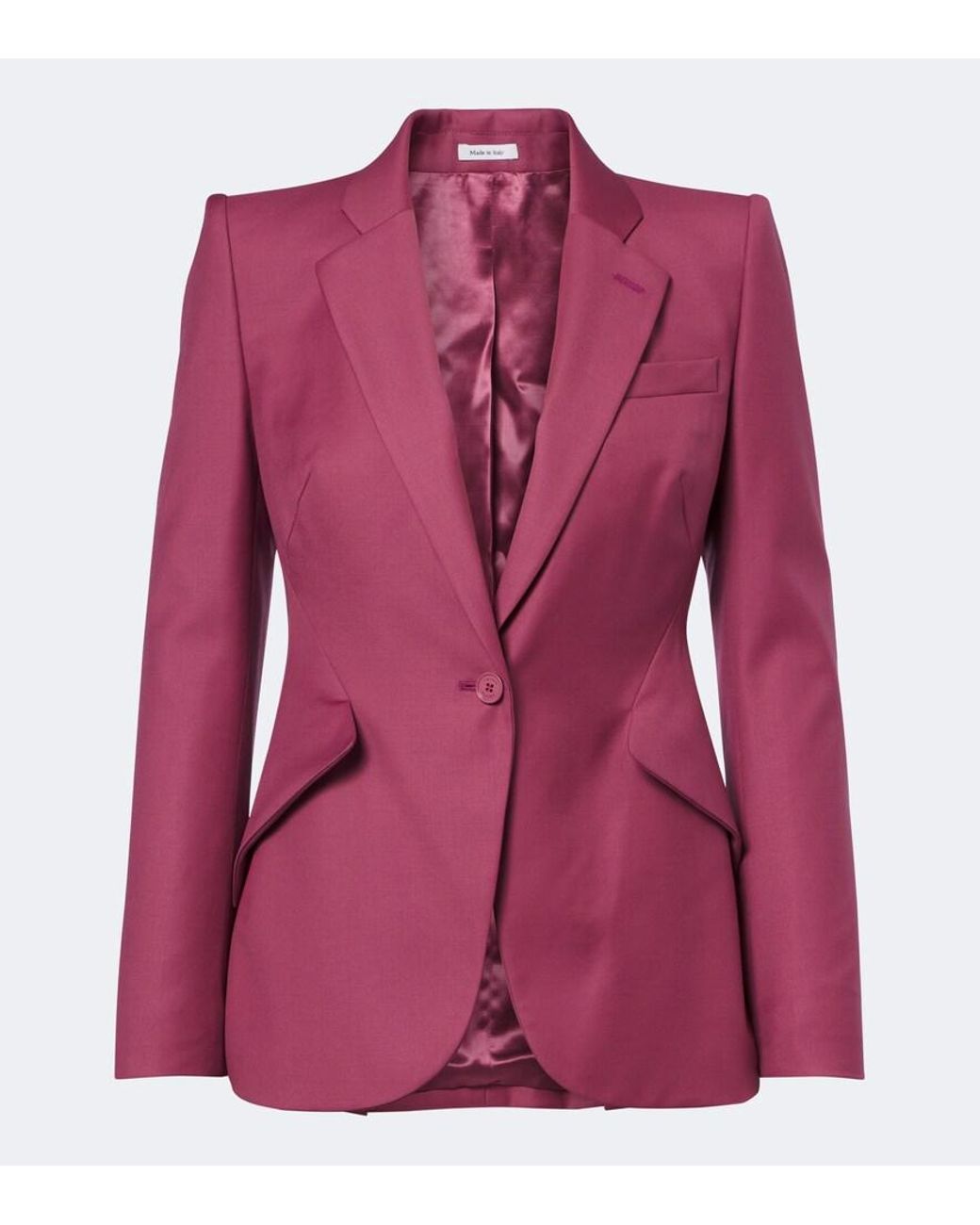 McQueen Purple Wool Gabardine Blazer