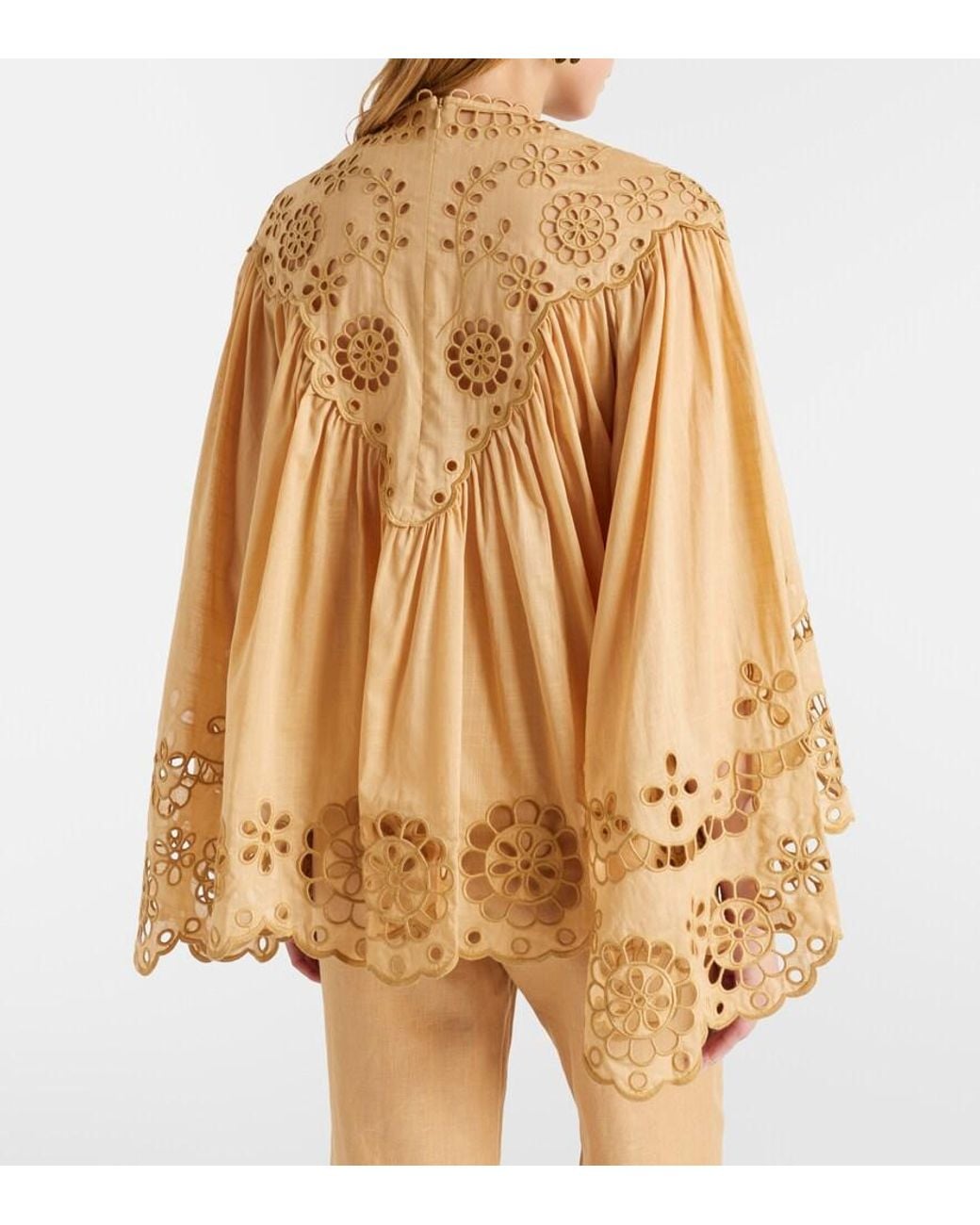 Zimmermann Natural Awaken Broderie Anglaise Cotton Blouse