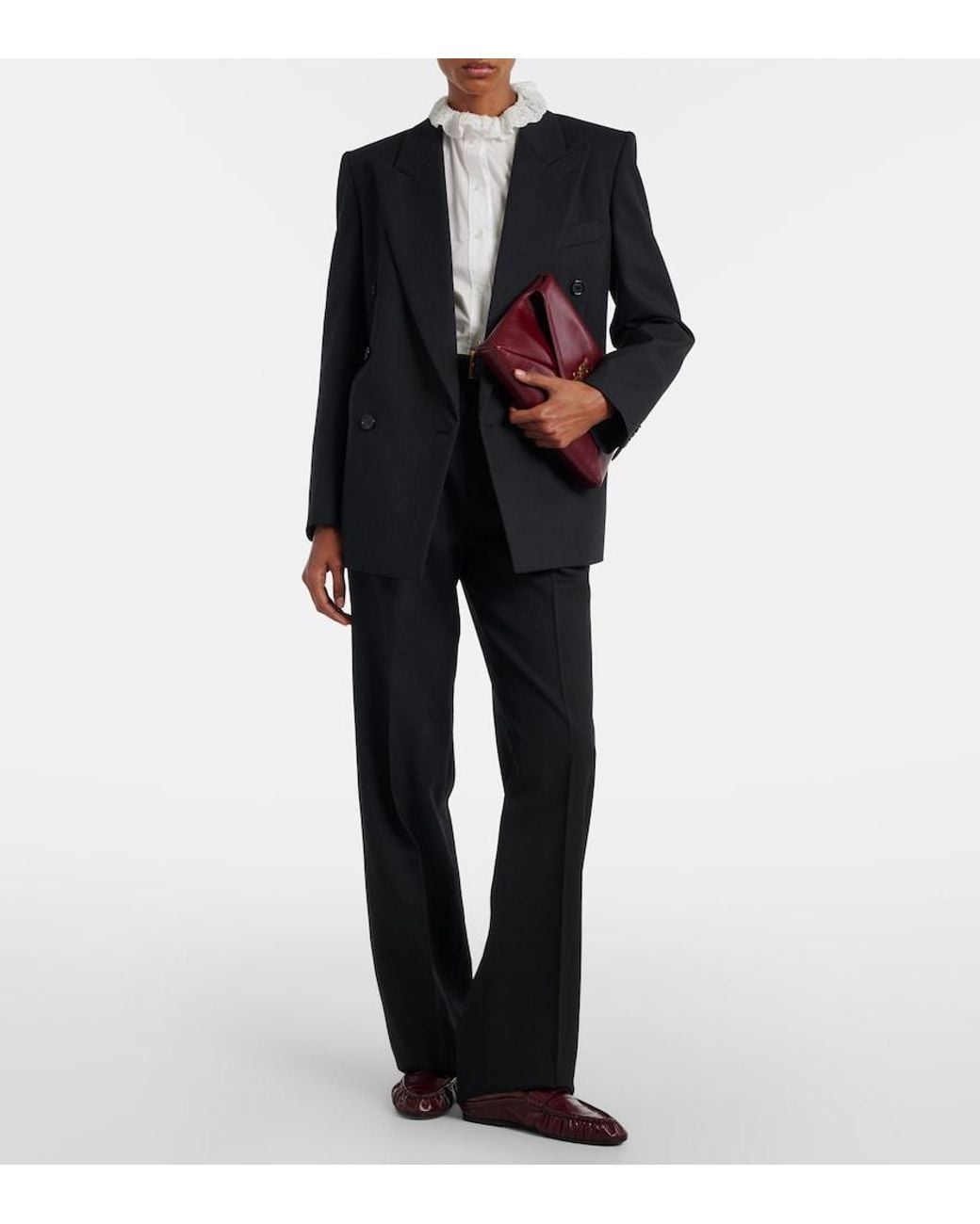 Saint Laurent Brown Le Loafer Eel Leather Mules