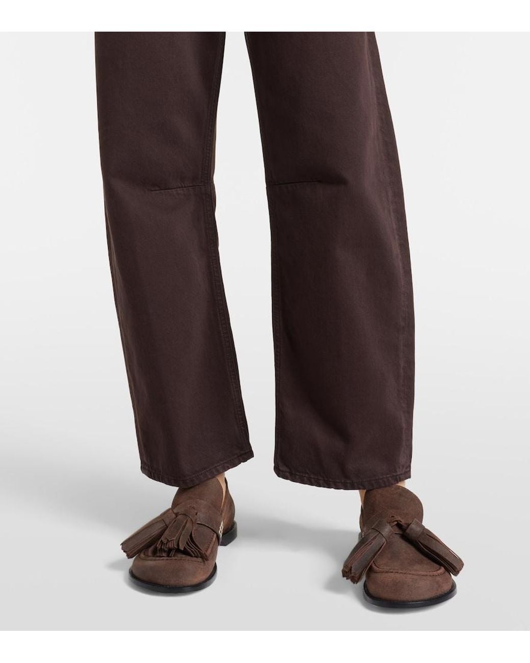 Citizens of Humanity Brown Miro Mid-Rise Barrel-Leg Jeans