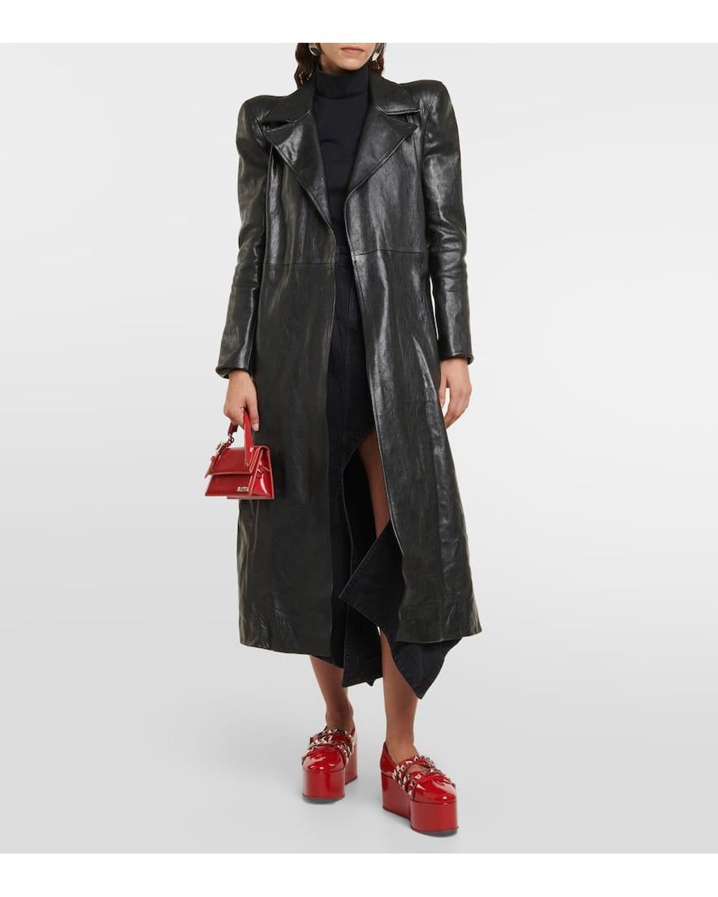 Noir Kei Ninomiya X Repetto Studded Platform Flats in Red | Lyst Noir Kei Ninomiya X Repetto Studded Platform Flats in Red | Lyst