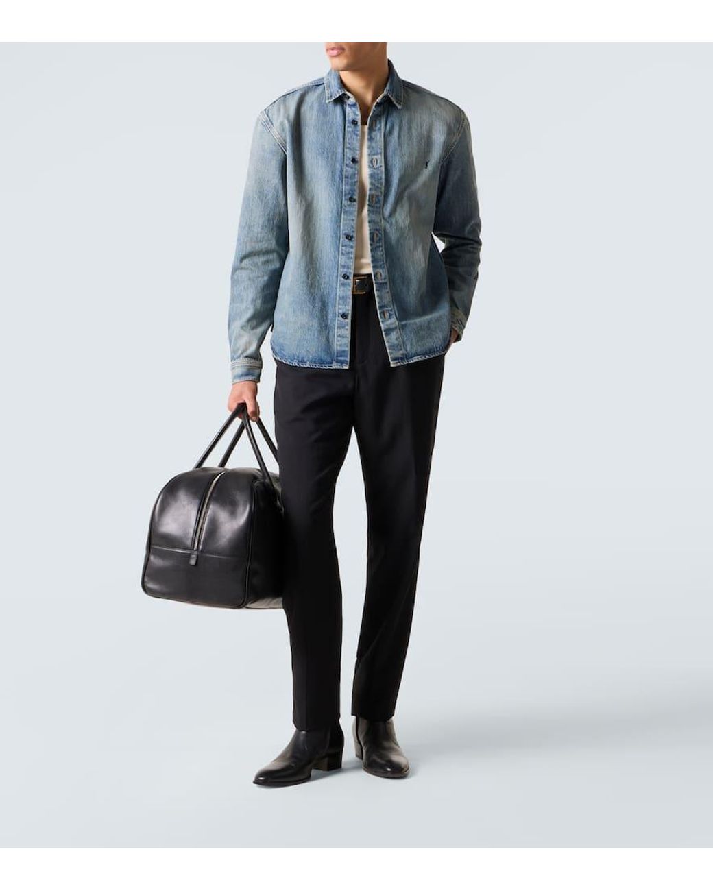 Saint Laurent Jeanshemd Cassandre in Blue für Herren