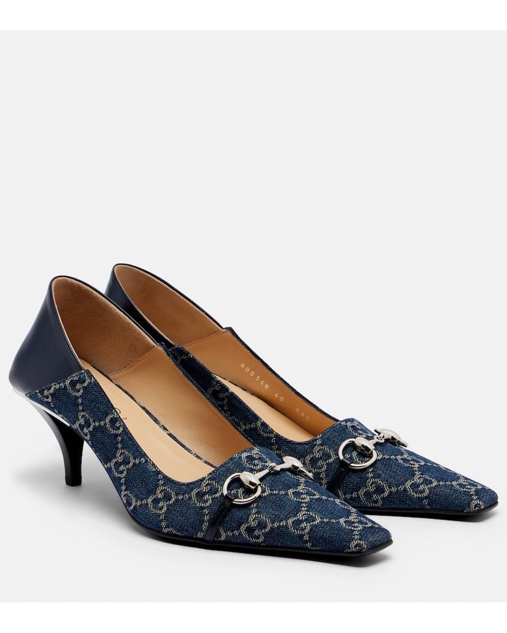 Gucci Blue Vittoria Gg Denim Pumps