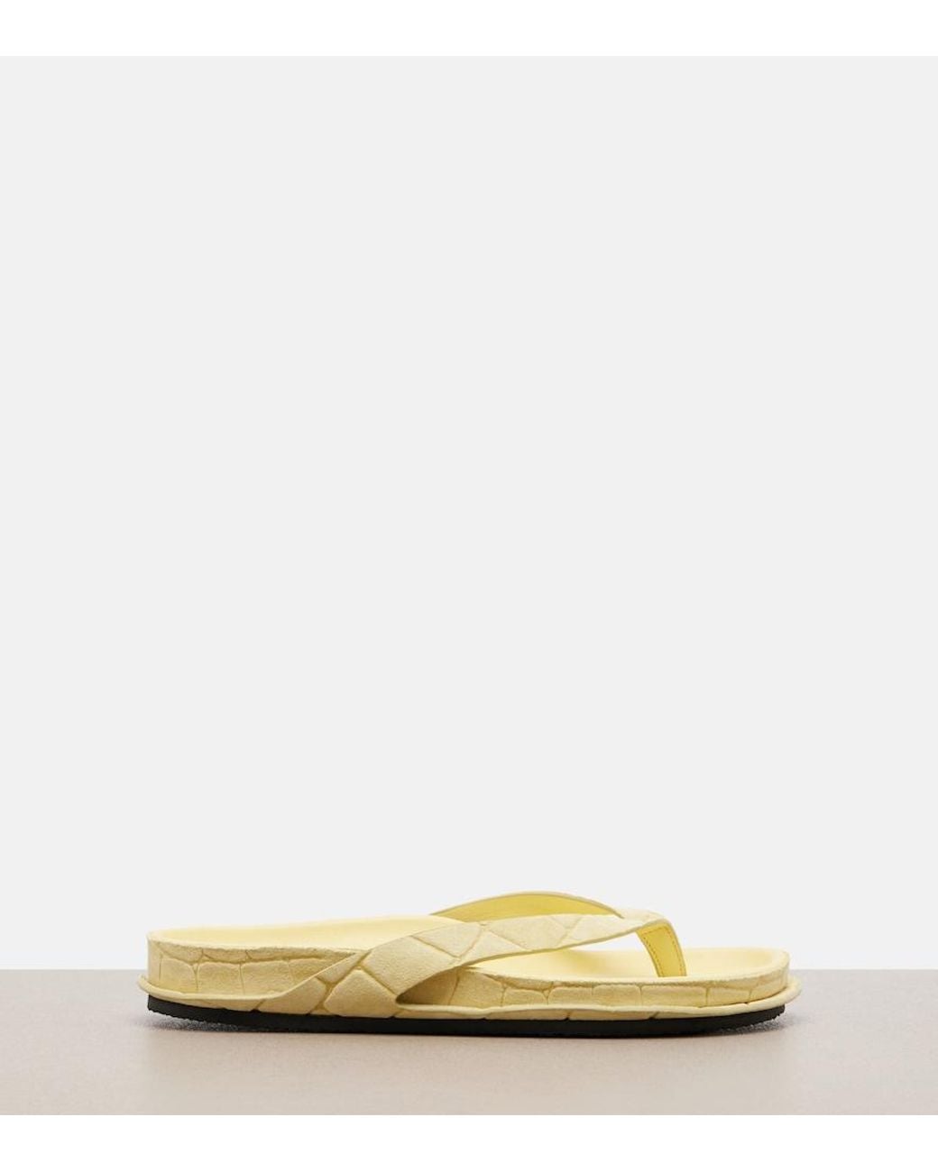 Jacquemus Yellow Tatanes Suede Thong Sandals