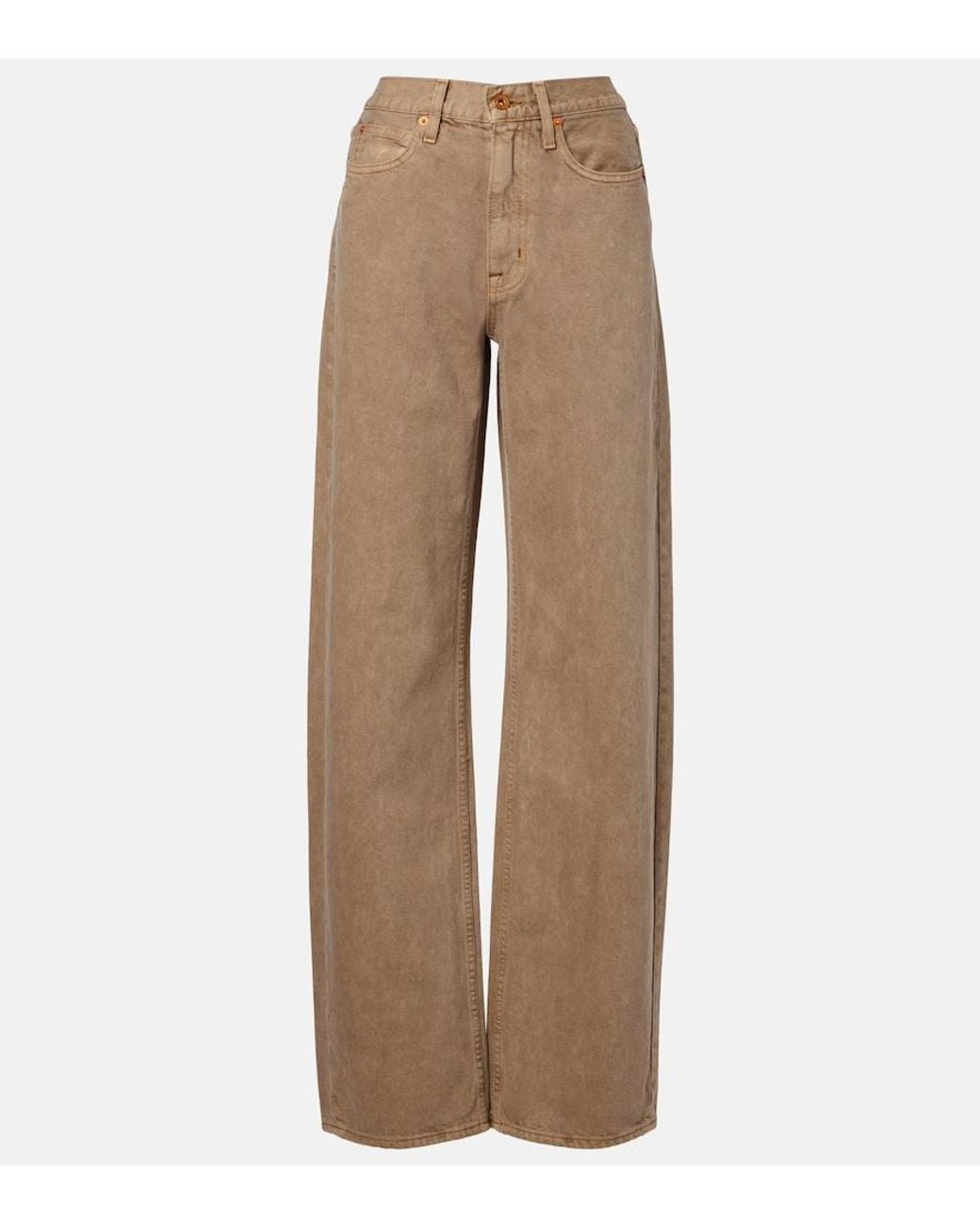SLVRLAKE Denim Natural Cassie High-Rise Straight Jeans