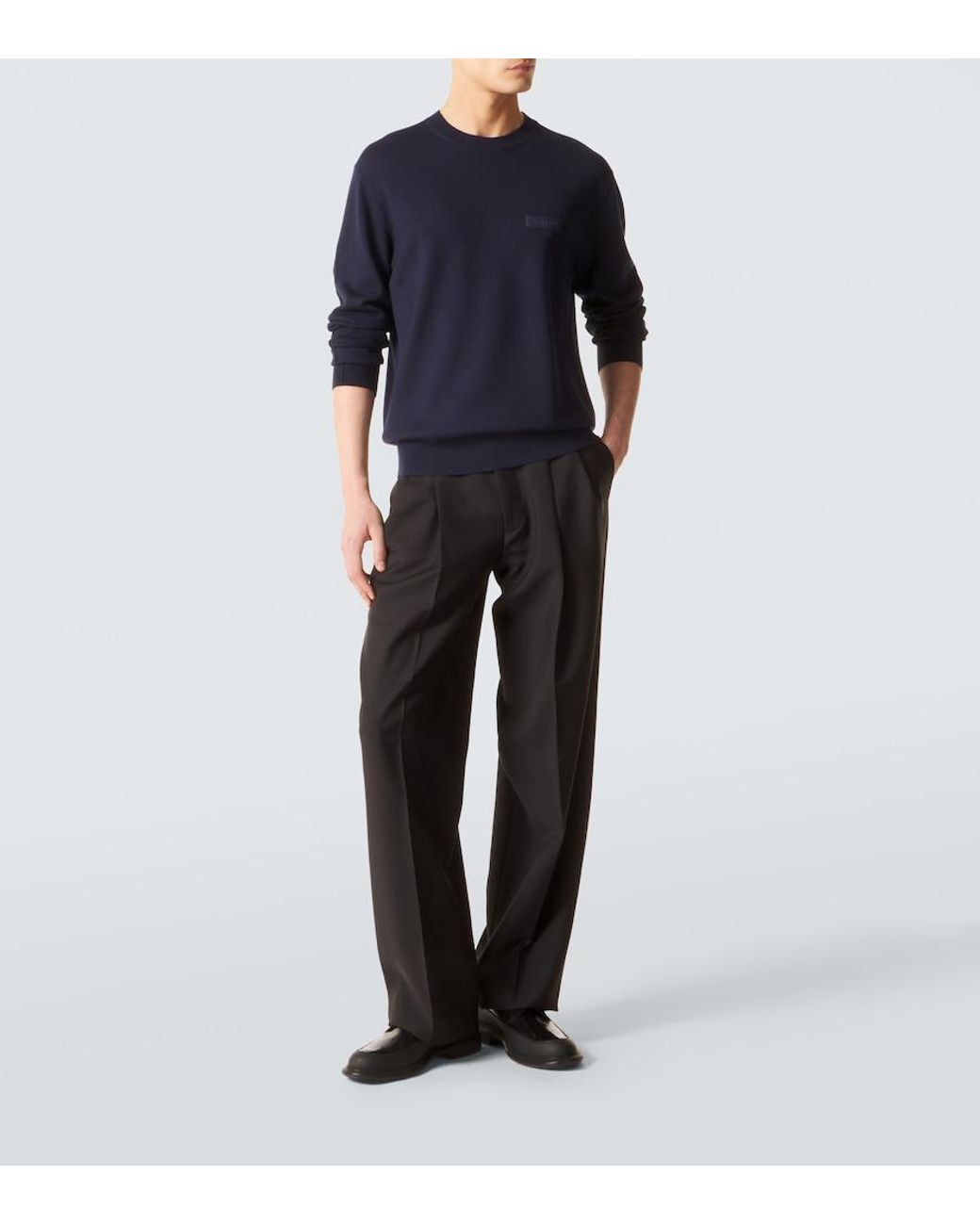 Givenchy Blue Wool Sweater for men