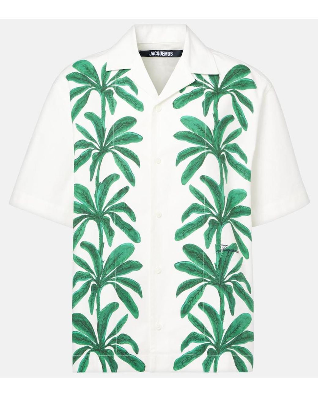 Jacquemus Green Jean Printed Cotton Shirt