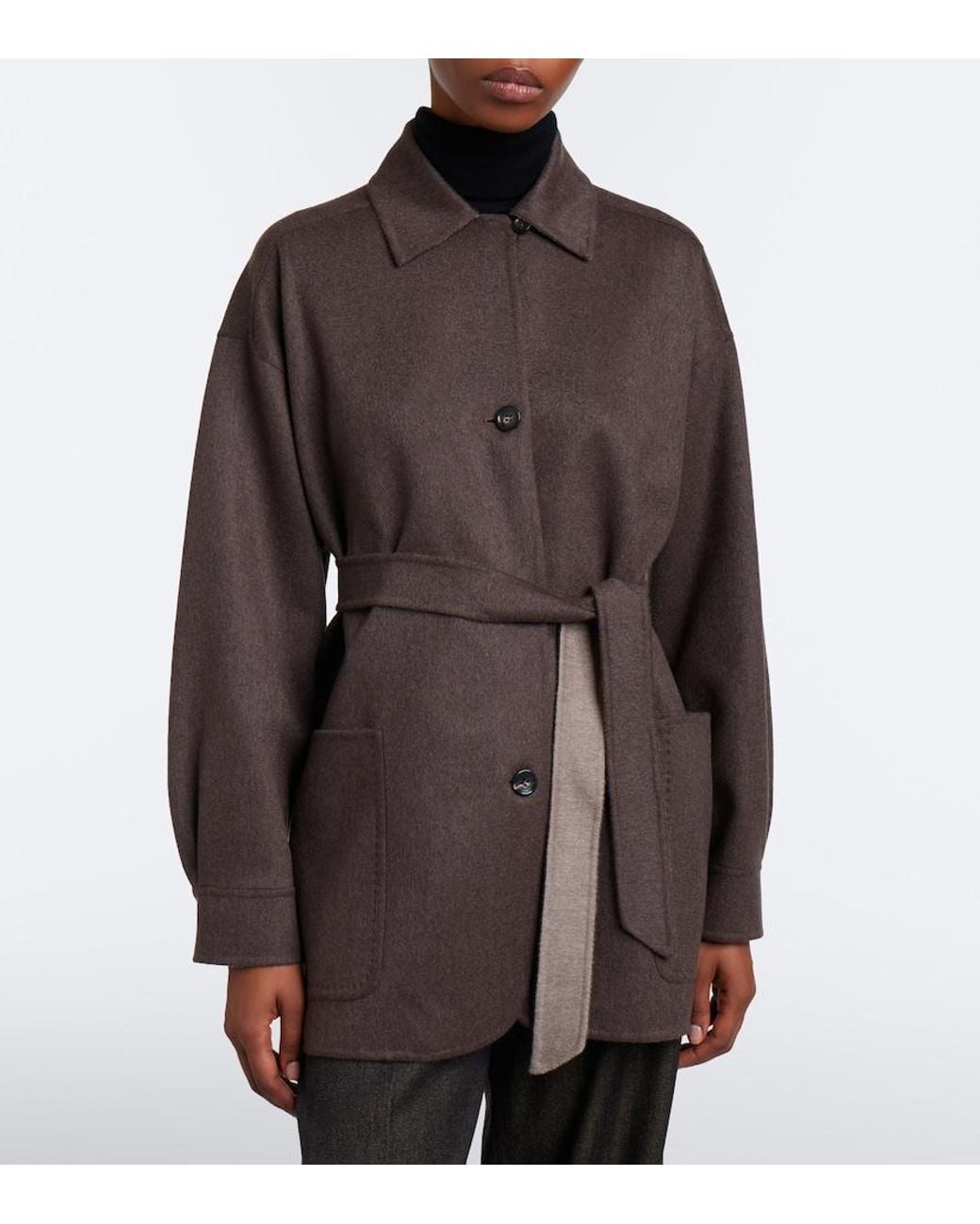 Max Mara Brown Cashmere-Blend Jacket