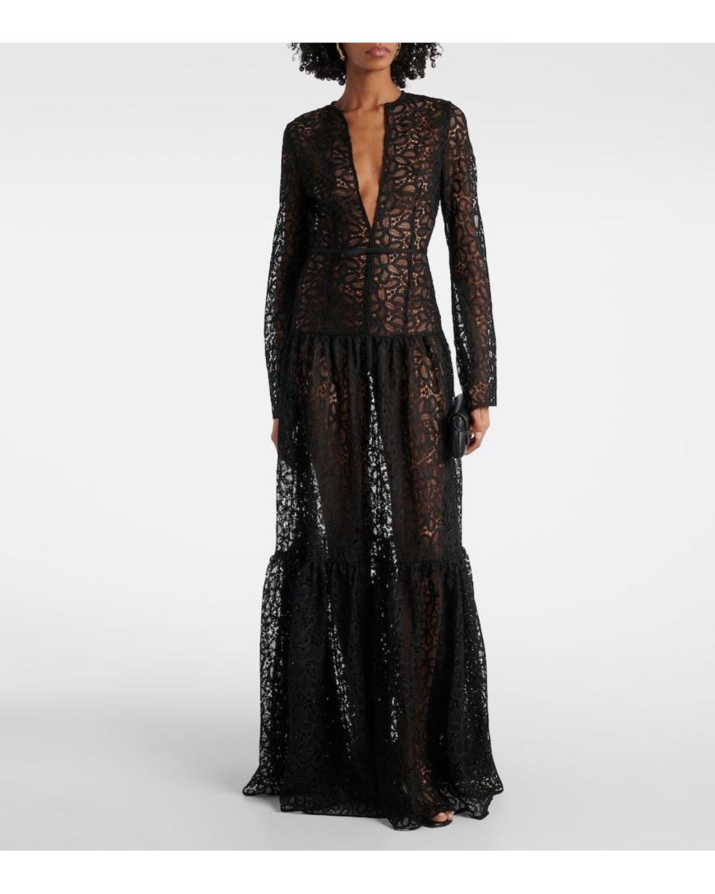 Giambattista Valli Black Lace Gown