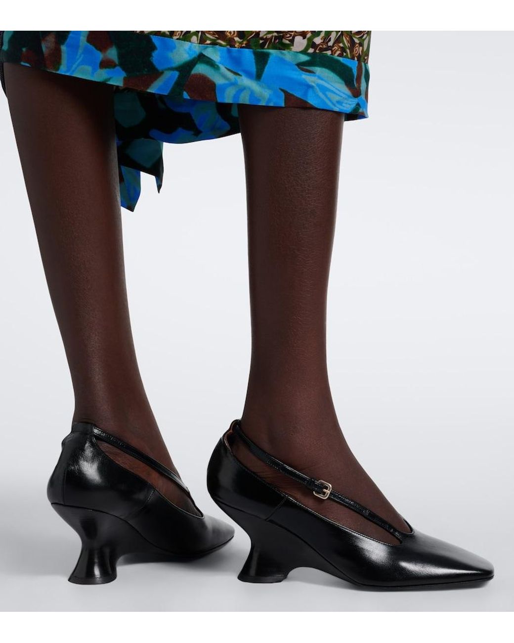 Dries Van Noten Black Leather Pumps