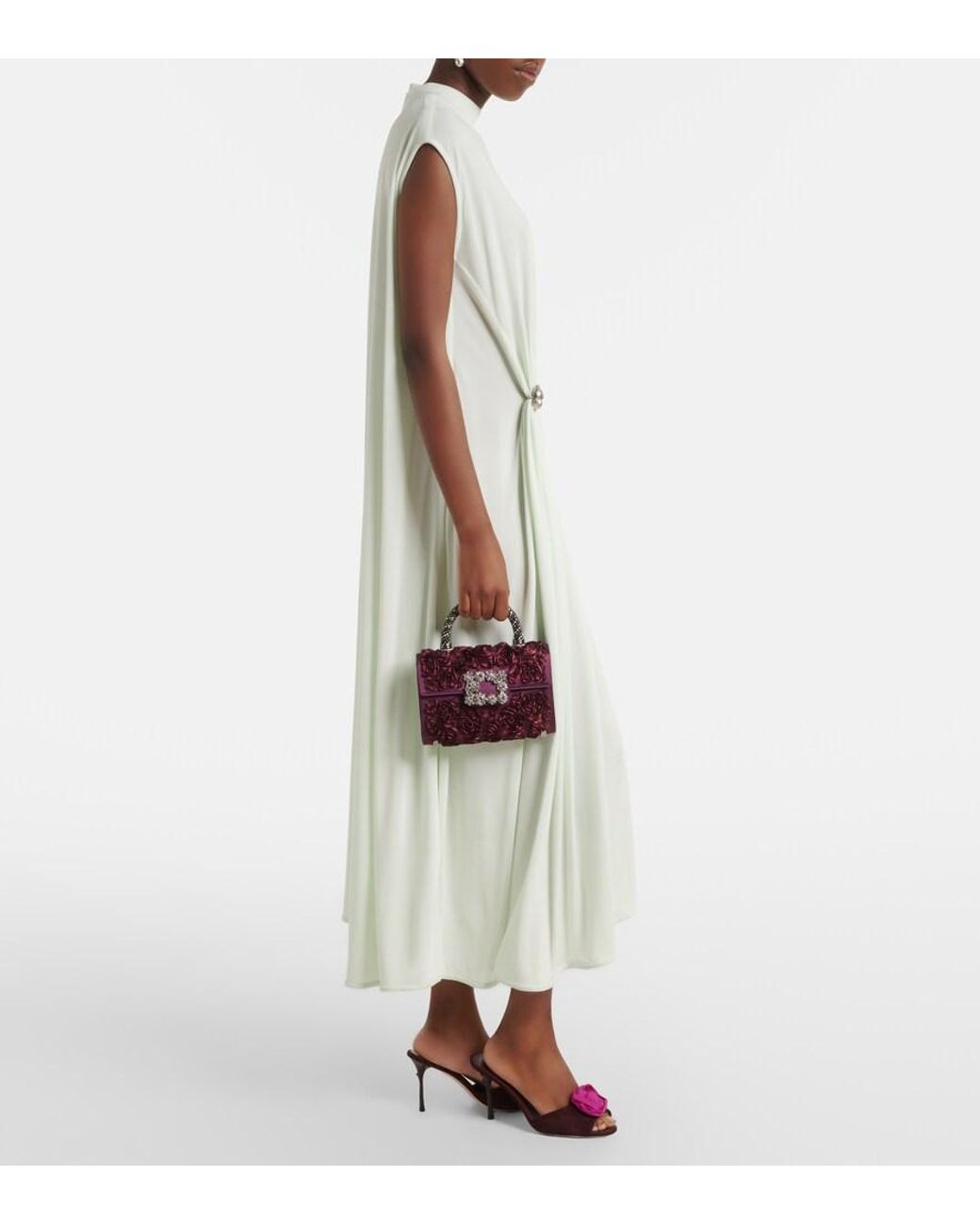 Roger Vivier Red Jewel Efflorescence Mini Top-Handle Bag