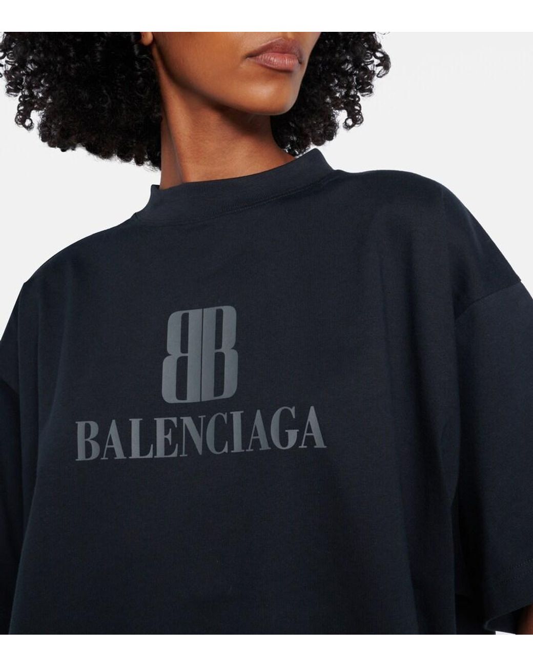 Balenciaga Blue T-Shirt Aus Baumwoll-Jersey