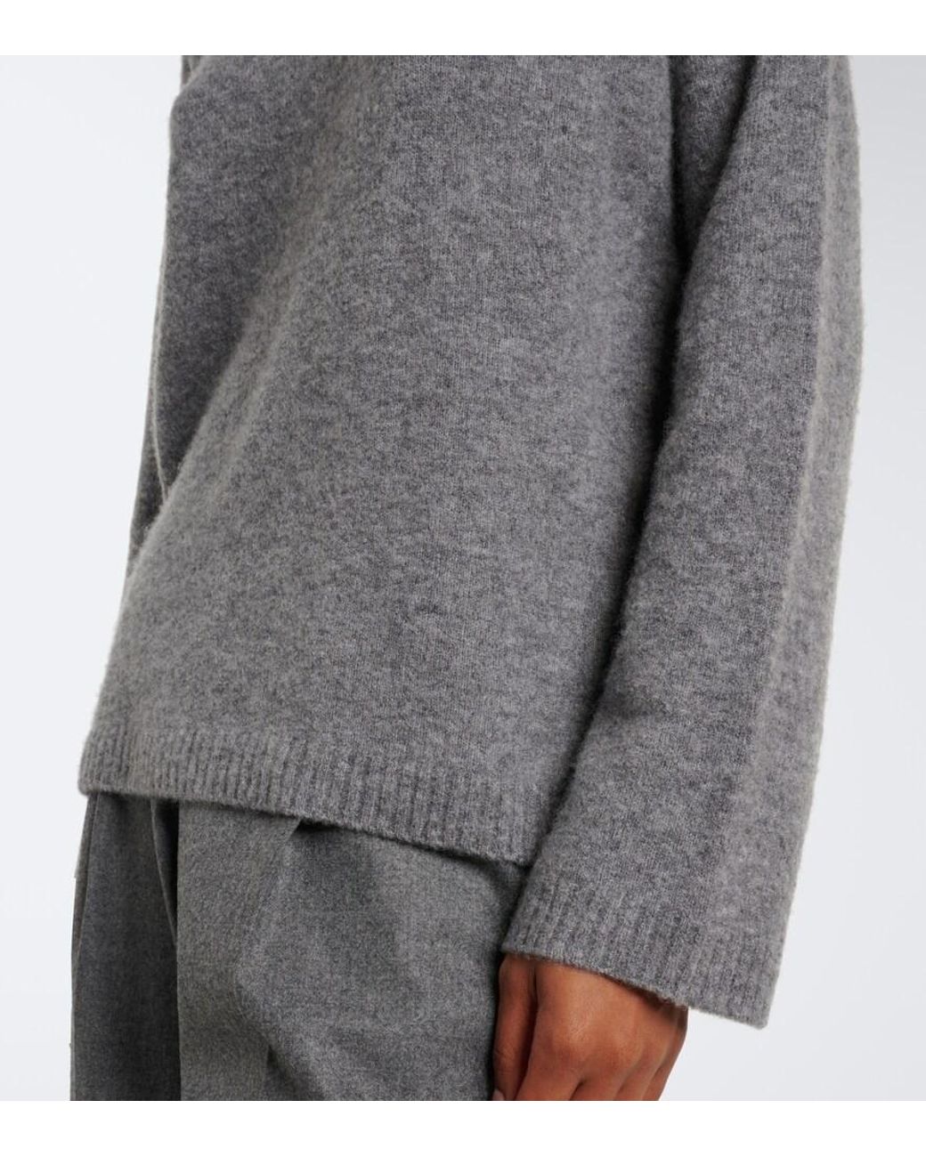 Max Mara Gray Cashmere-Blend Sweater