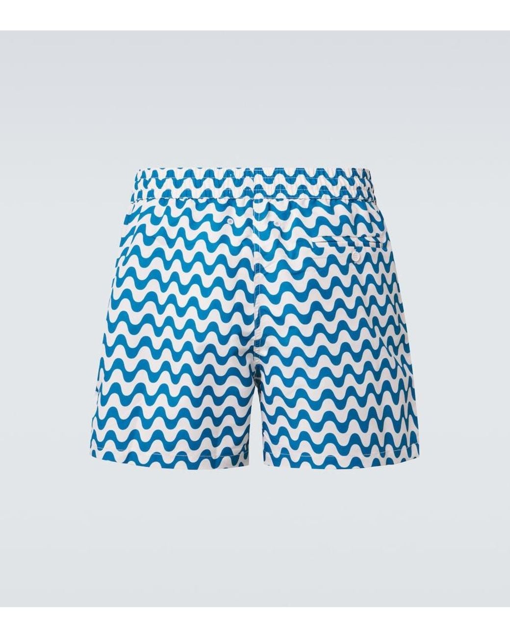 Frescobol Carioca Blue Santos Printed Swim Trunks for men