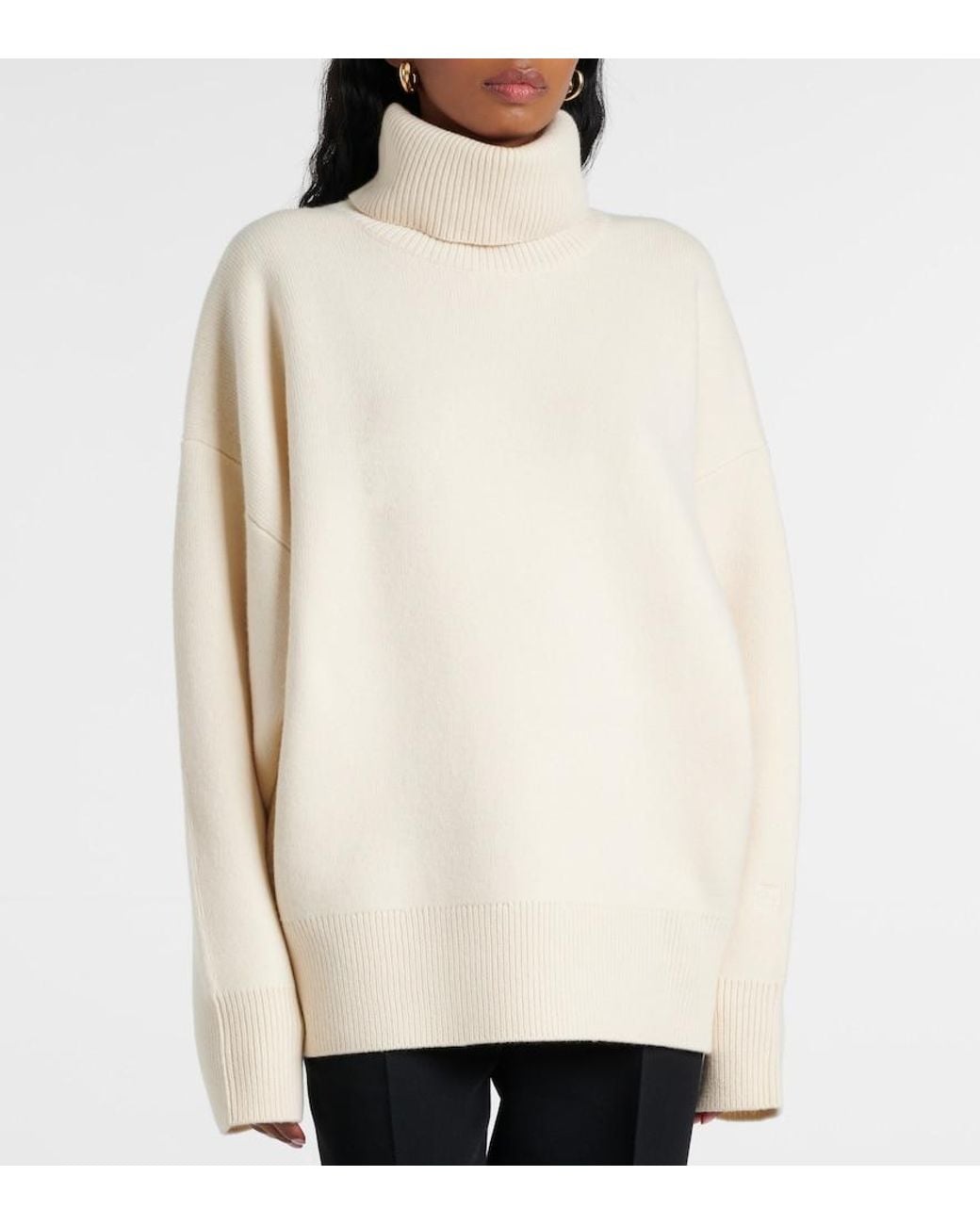 Totême Natural Wool And Cashmere-Blend Turtleneck Sweater