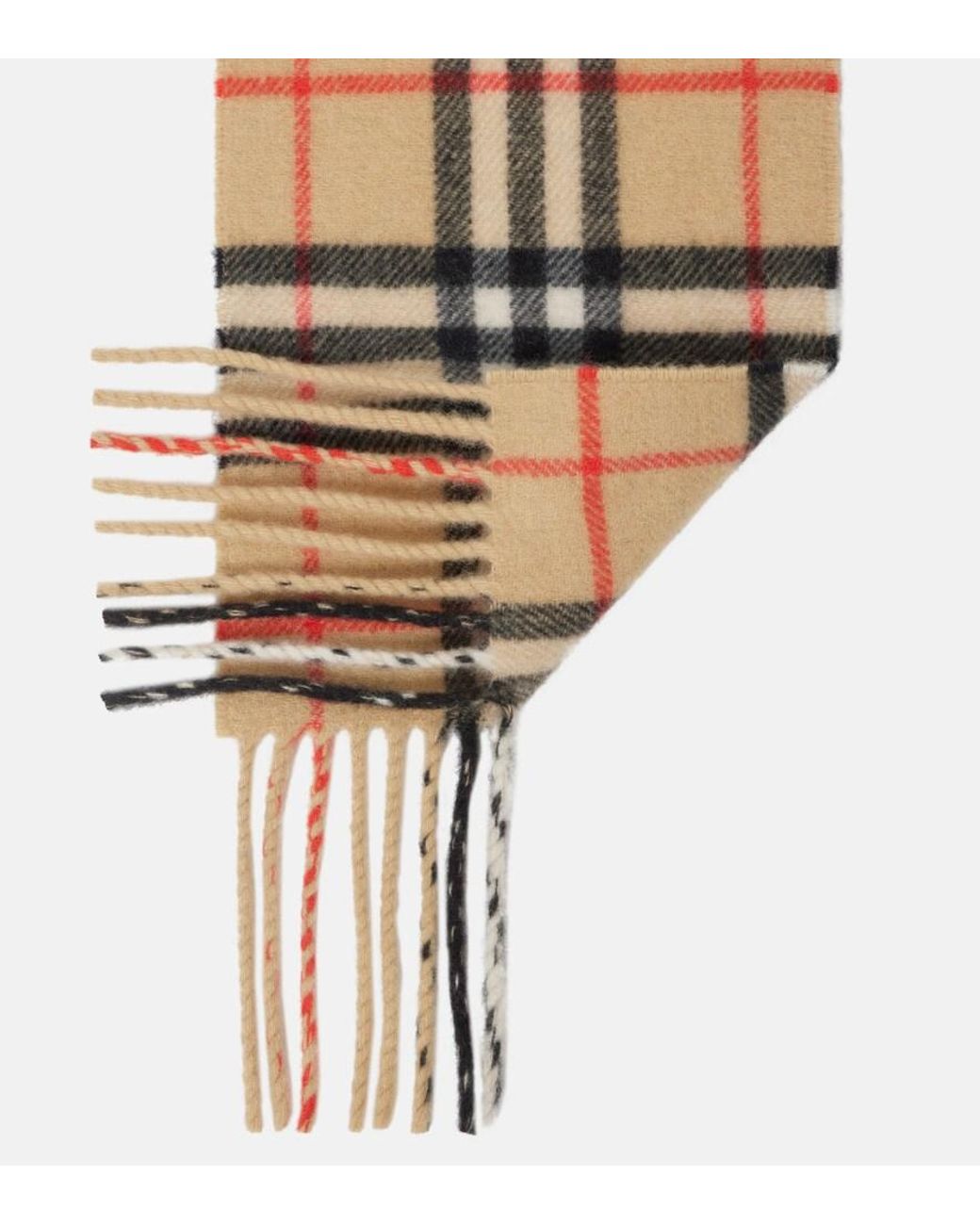 Burberry Metallic Check Cashmere Scarf