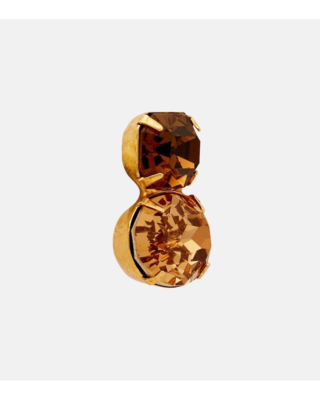 Jennifer Behr White Maureen Crystal-Embellished Earrings