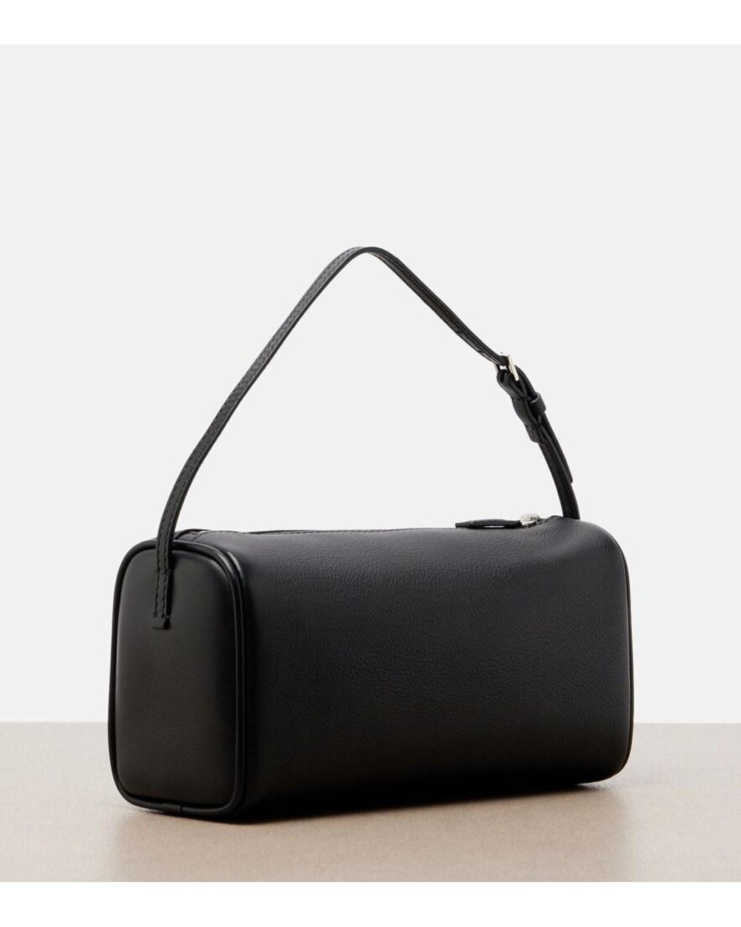 The Row Black '90S Small Leather Top-Handle Bag