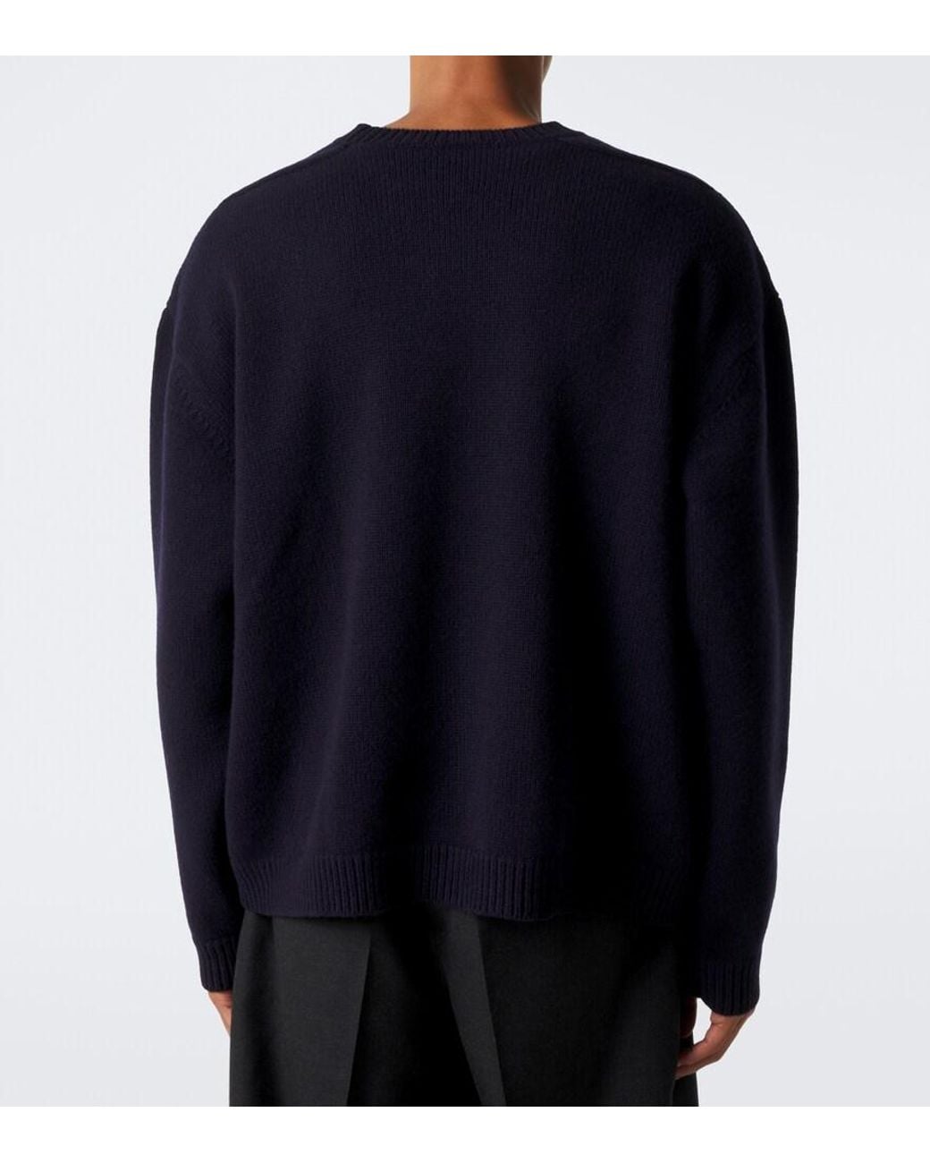 Studio Nicholson Blue Hemyl Oversized Wool Sweater for men