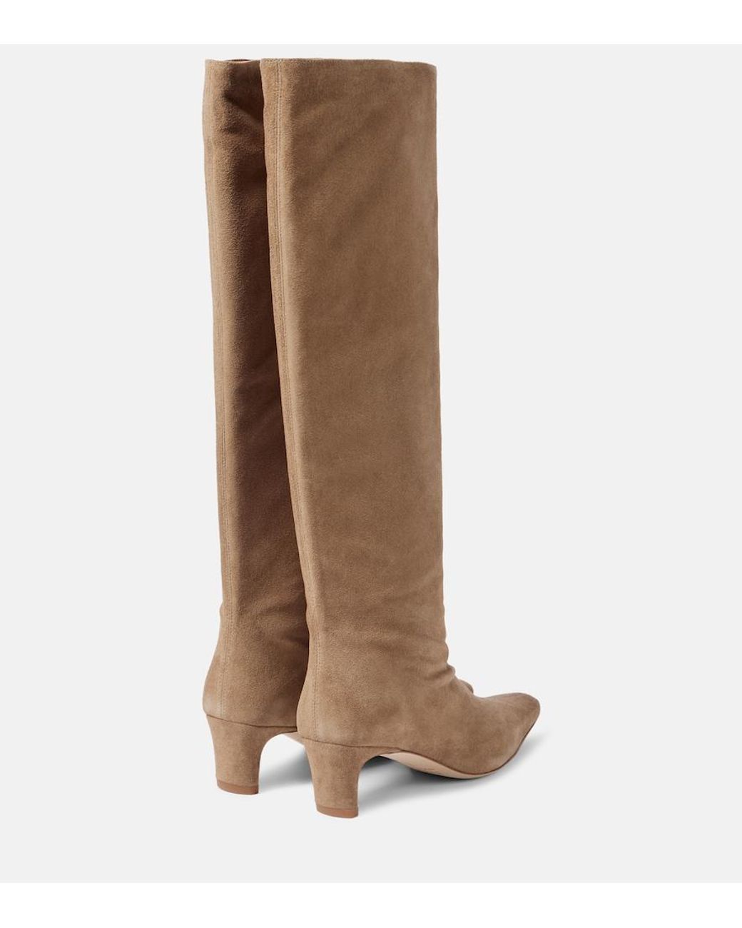 Staud Brown Wally Suede Knee-High Boots