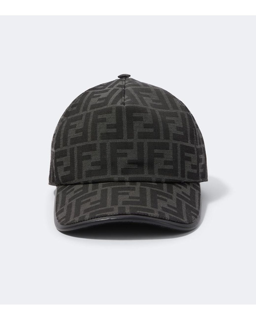 Fendi Black Ff Zucca Jacquard Baseball Cap for men