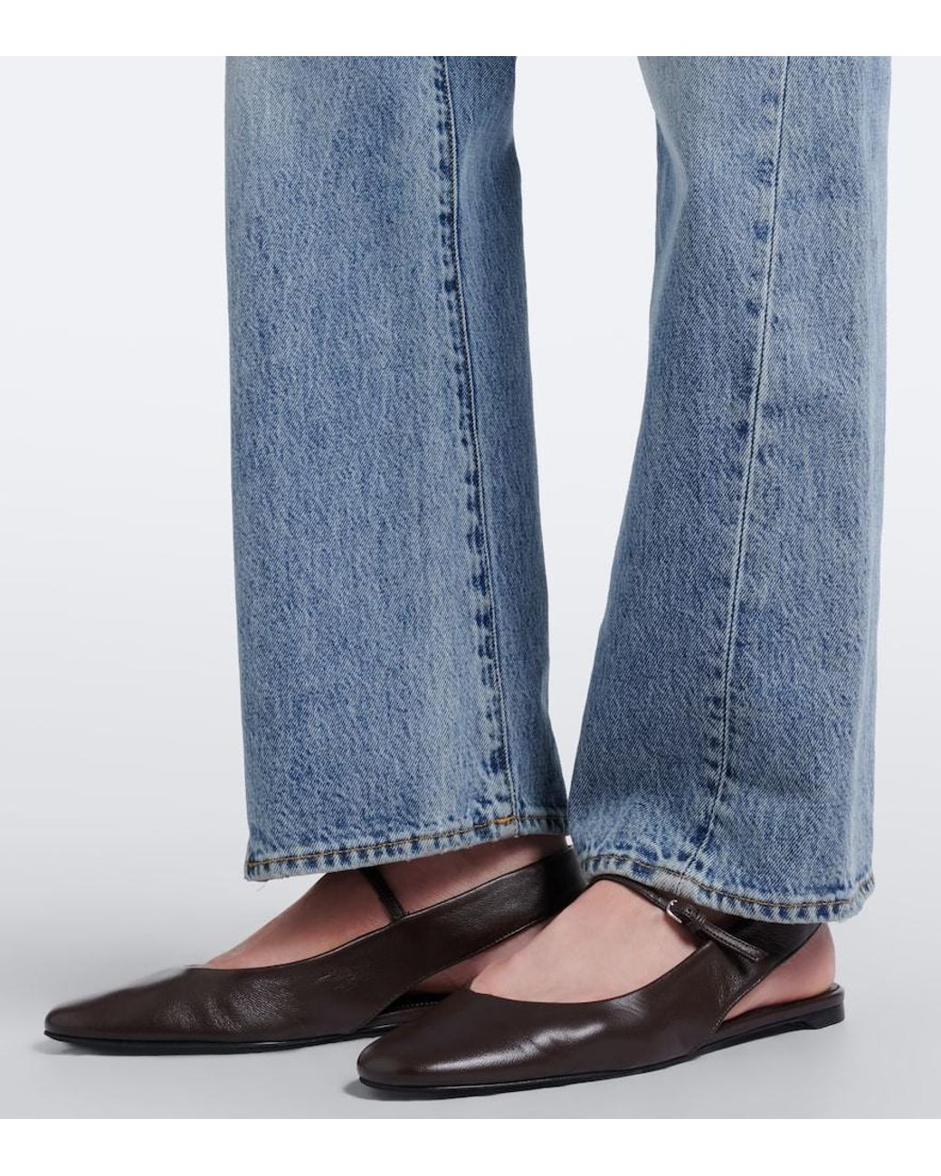 Totême  Blue High-Rise Straight Jeans