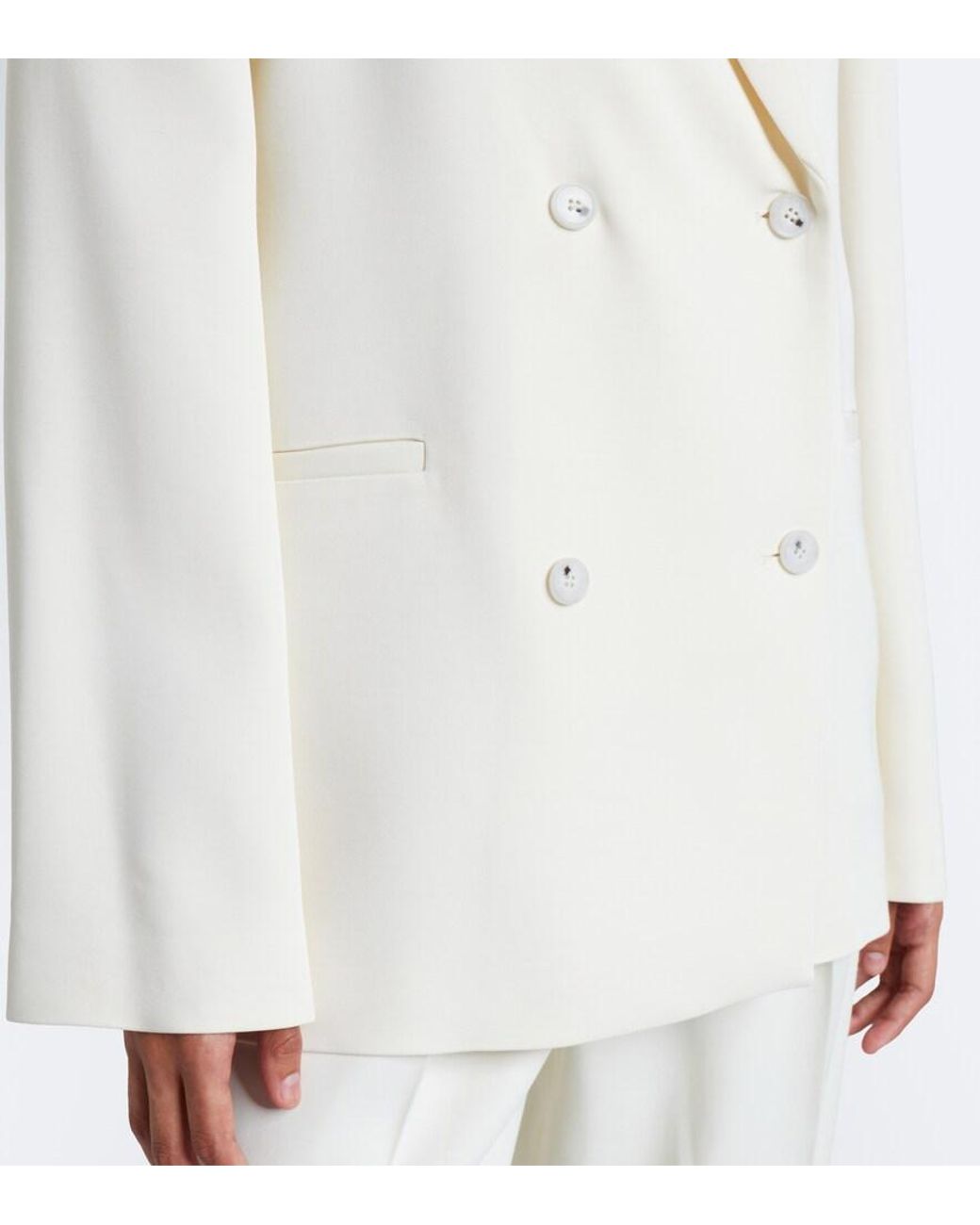 Loulou de Saison White Sira Double-Breasted Blazer