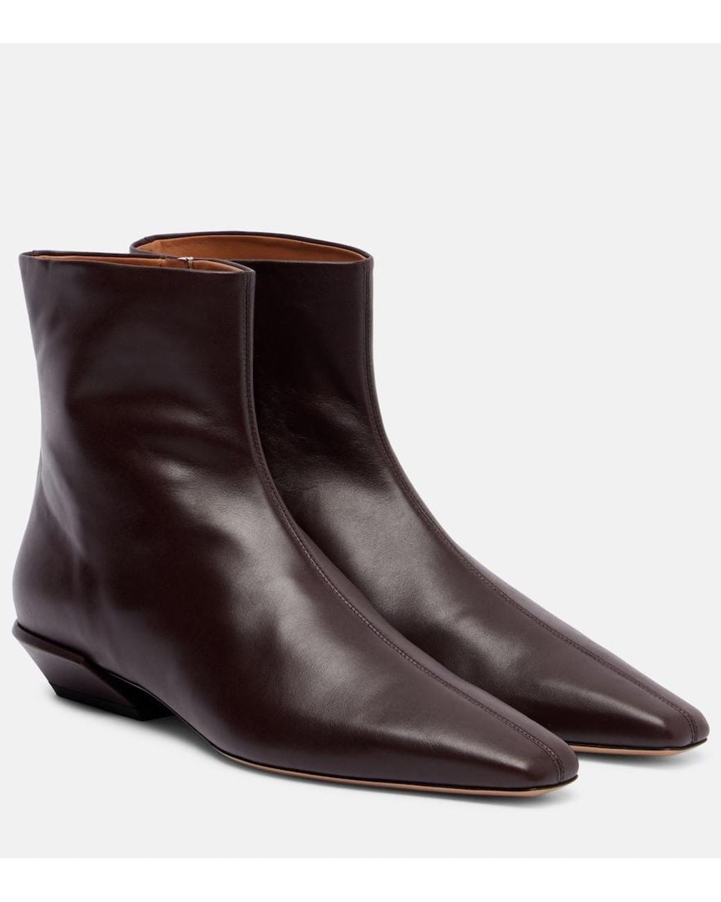 Paris Texas Brown Bettina 25 Leather Ankle Boots