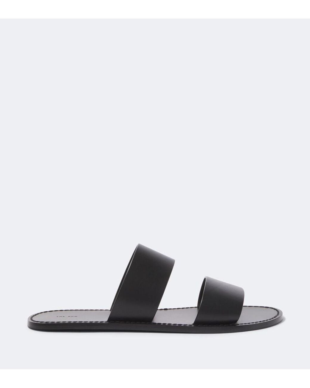 The Row Black Charlie Leather Sandals for men