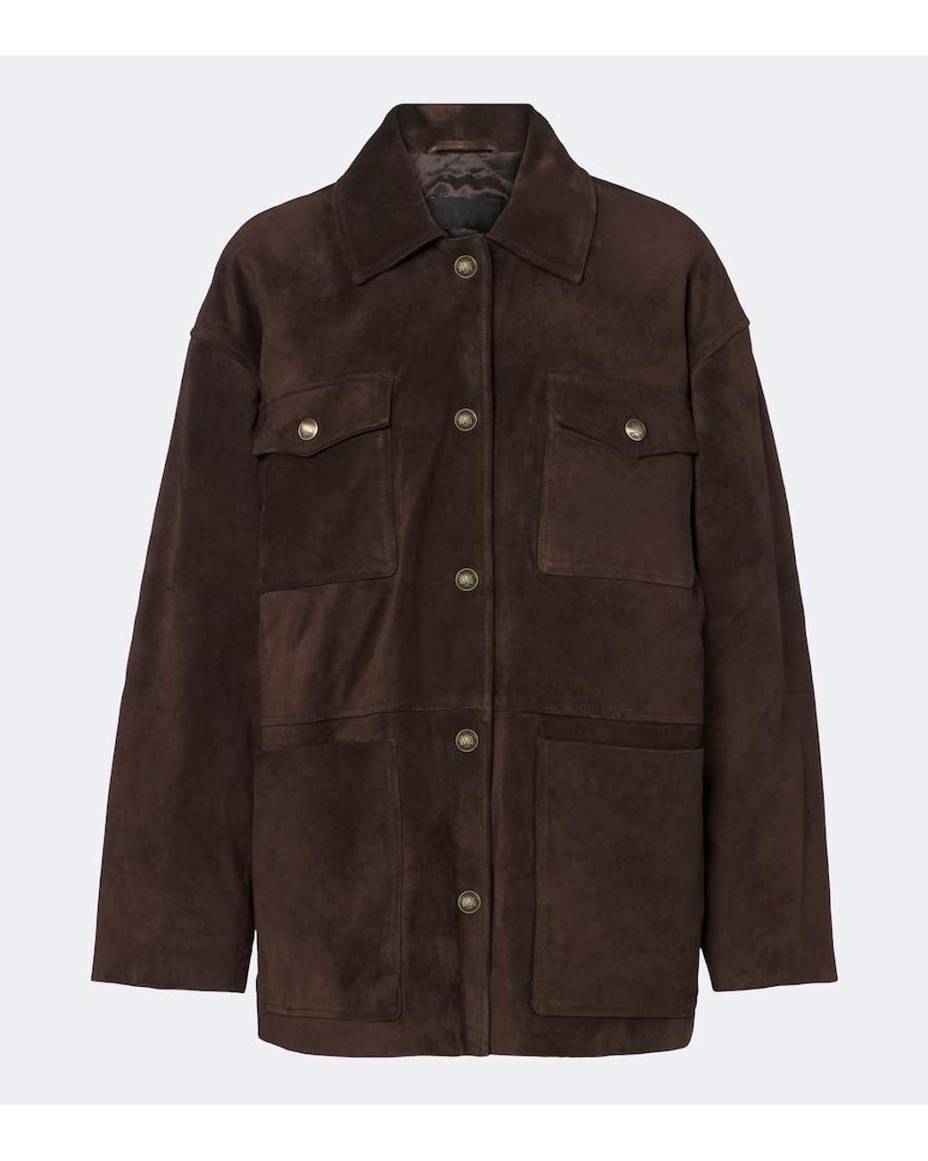 Nili Lotan Brown Mirra Suede Jacket