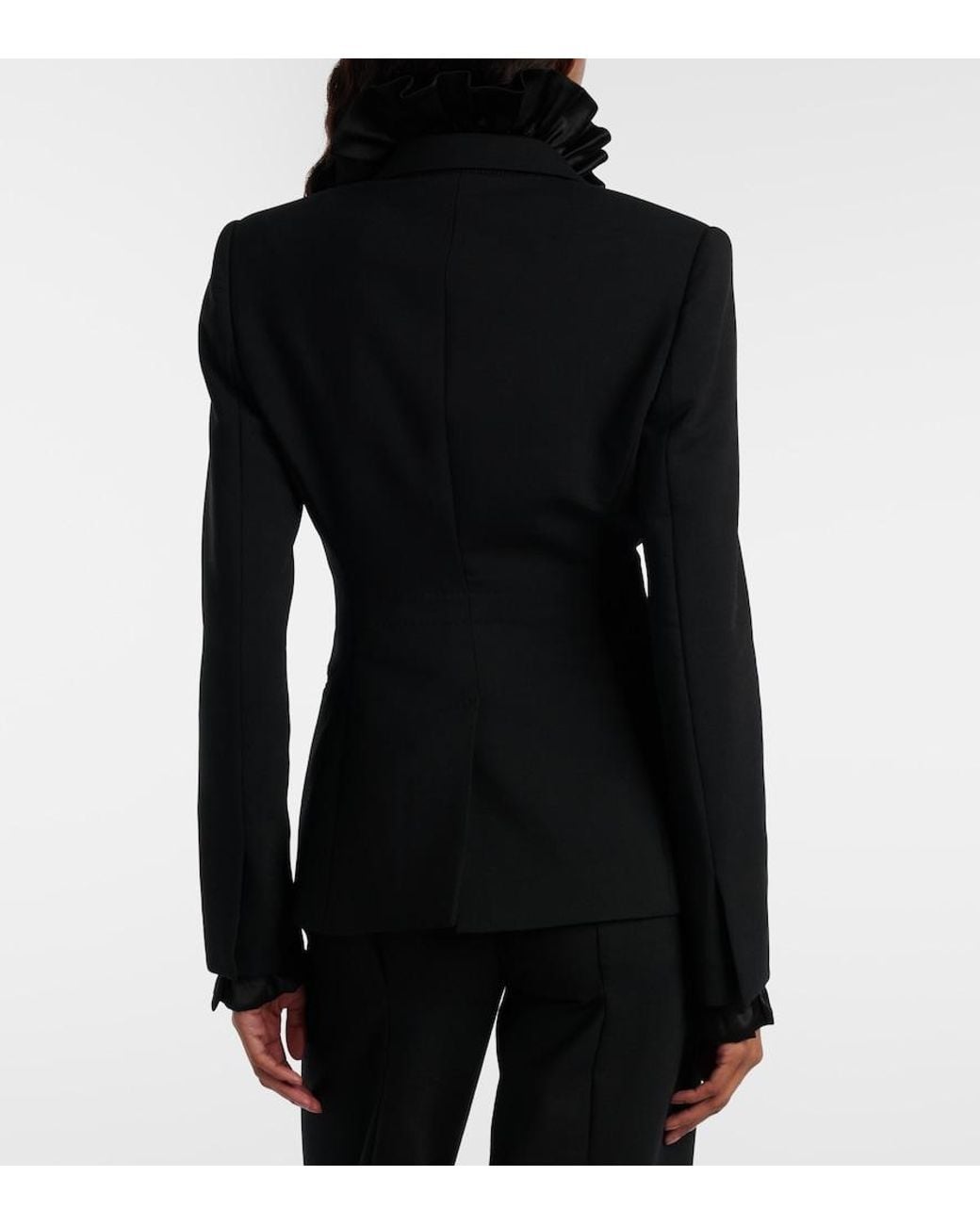 Gucci Black Wool-Blend Blazer