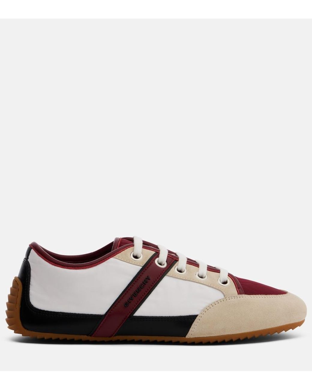 Givenchy Brown Slim Suede-Trimmed Sneakers