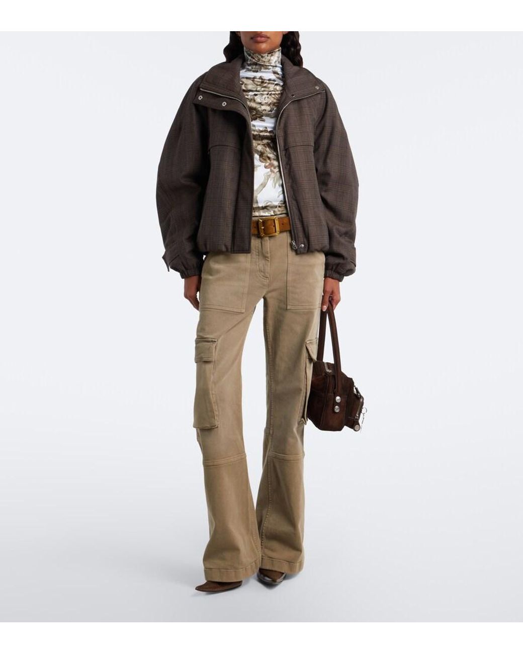 Acne Natural Cotton Twill Cargo Pants