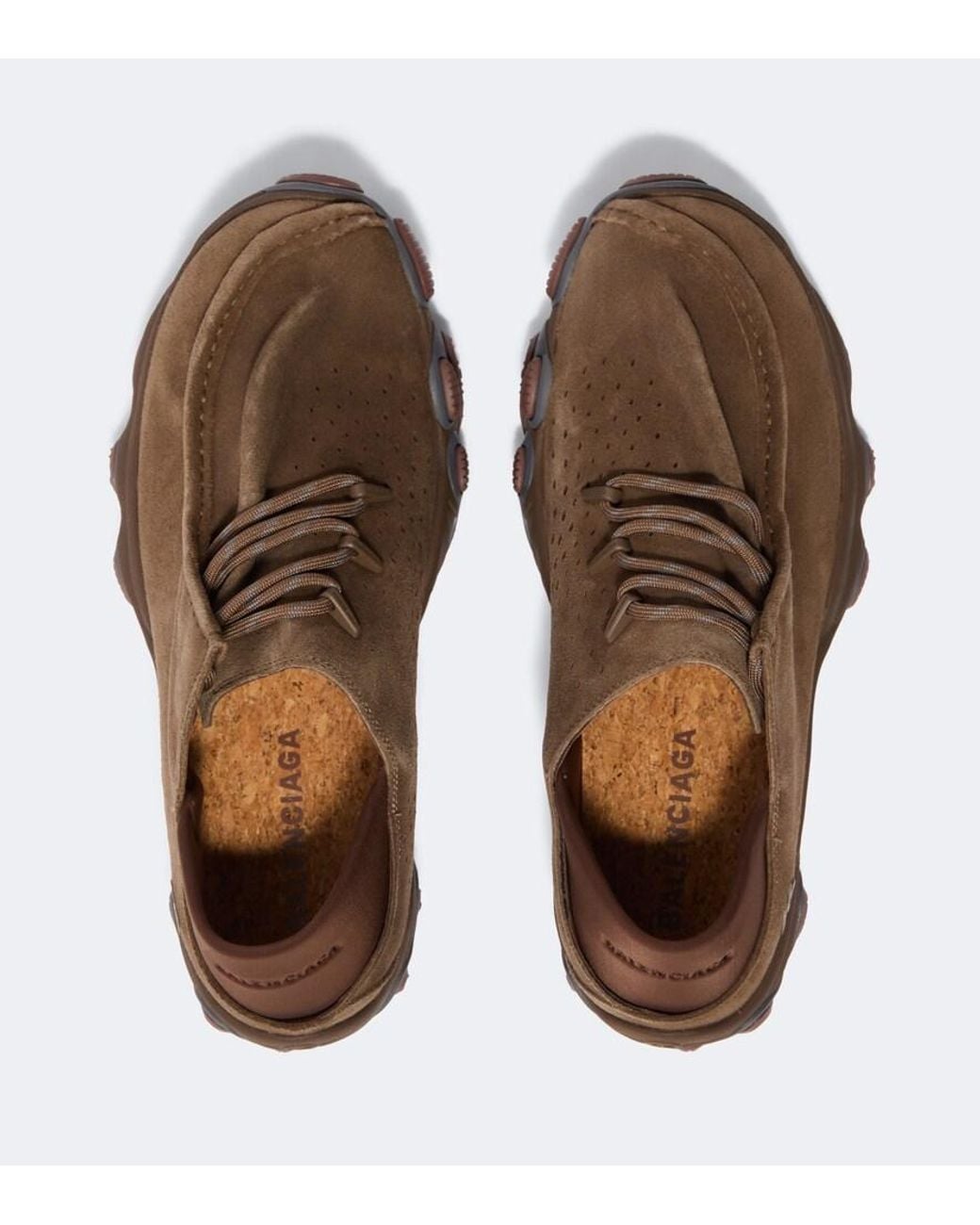 Balenciaga Brown Pace Suede Sneakers for men