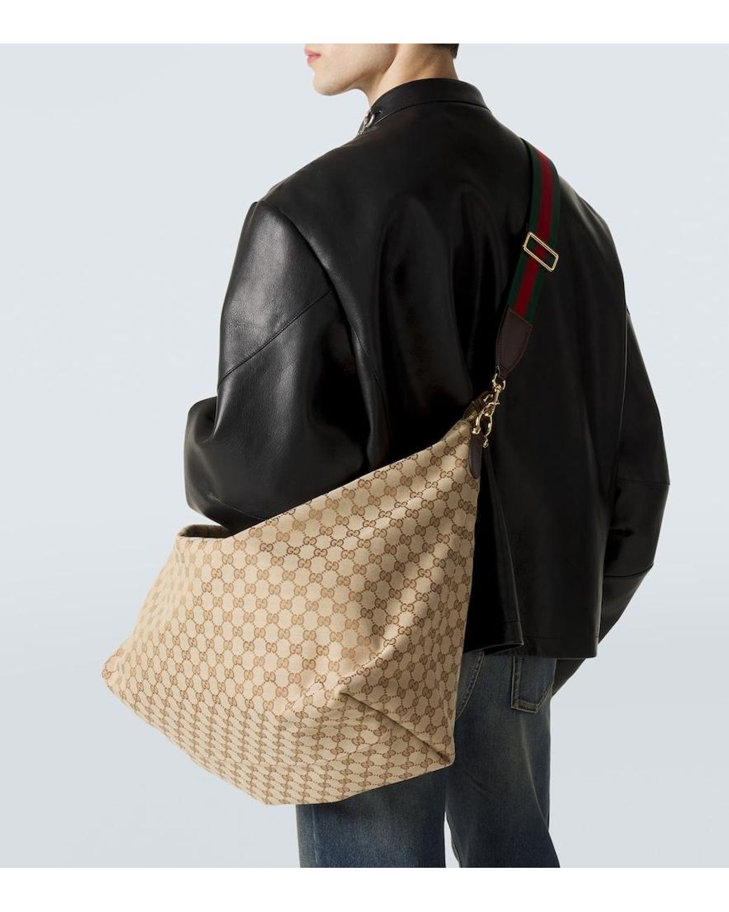 Gucci Schultertasche Brera Gg Large Aus Canvas in Metallic für Herren