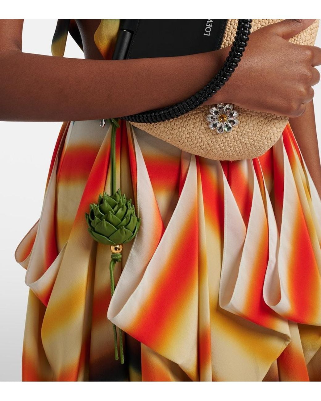 Loewe Green Artichoke Leather Bag Charm