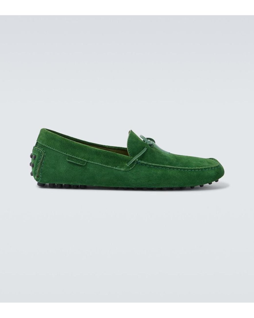 Tom Ford Green Suede Driving Shoes for men