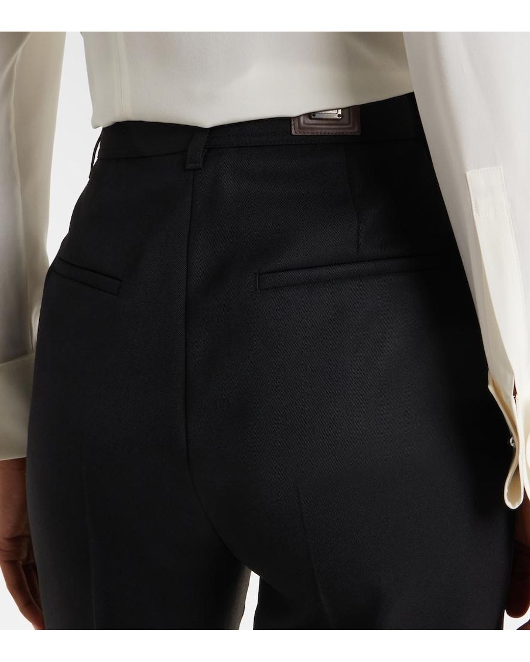 Max Mara Blue Cannes Virgin Wool Straight Pants