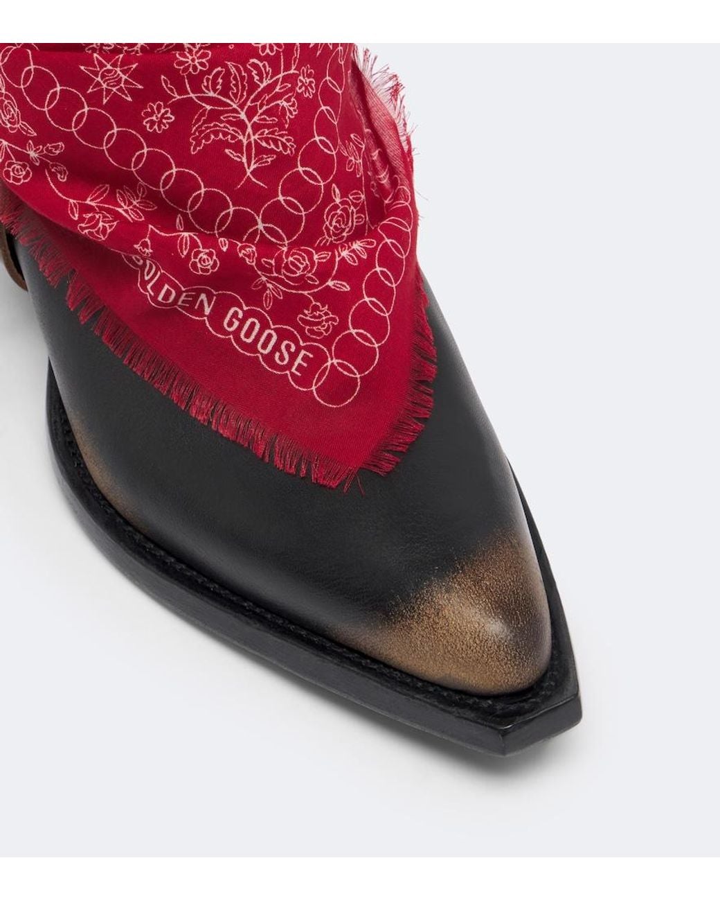 Golden Goose Deluxe Brand Red Debbie Leather Cowboy Boots