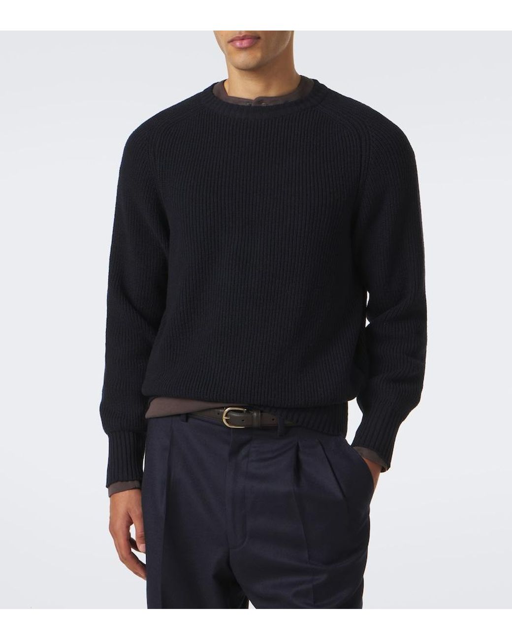 STÒFFA Blue Cashmere Sweater for men