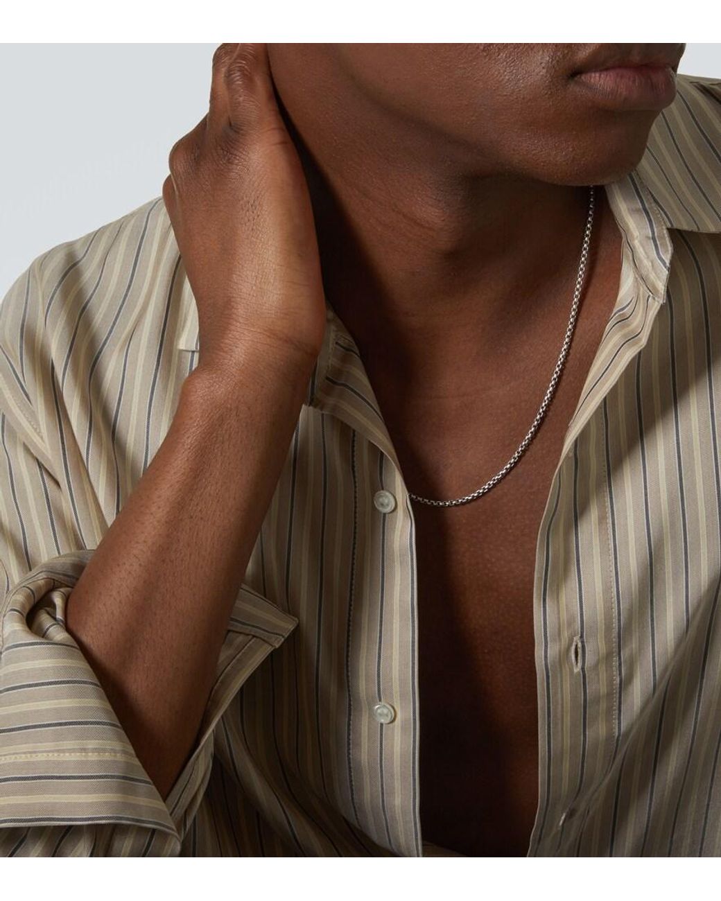 David Yurman Blue Sterling Chain Necklace for men