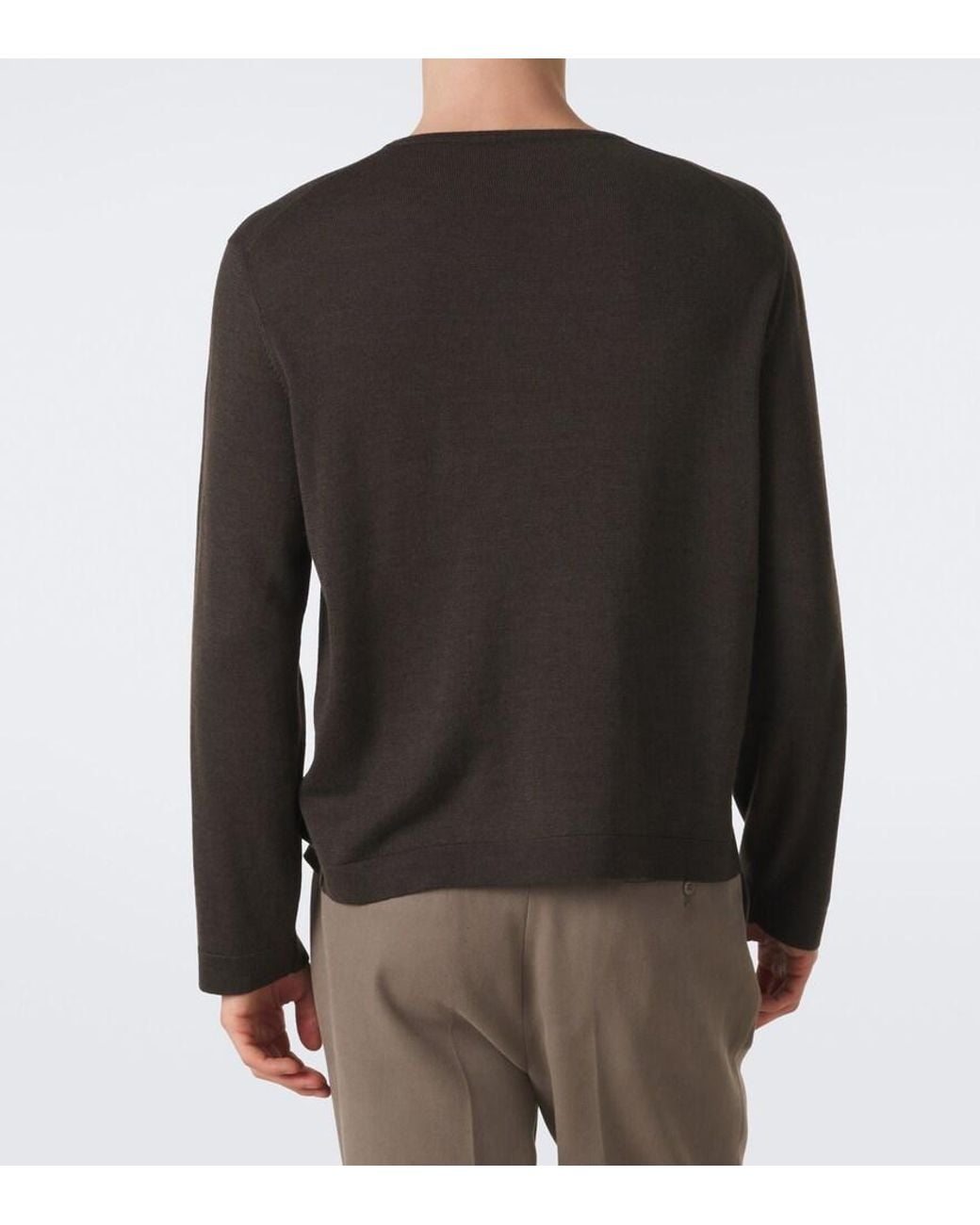STÒFFA Brown Wool And Silk Sweater for men
