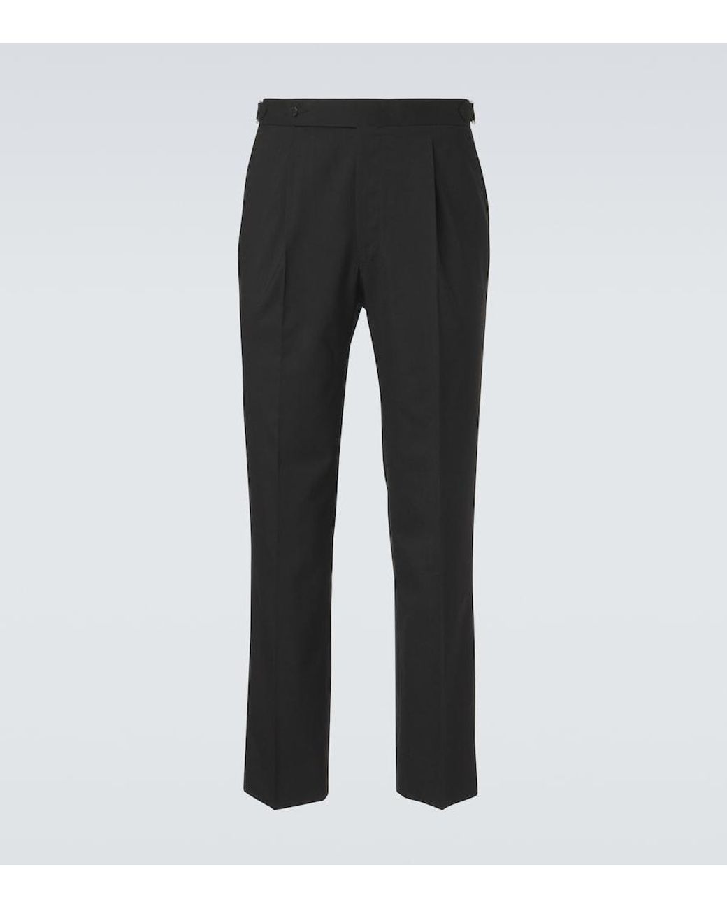 STÒFFA Black Wool Straight Pants for men