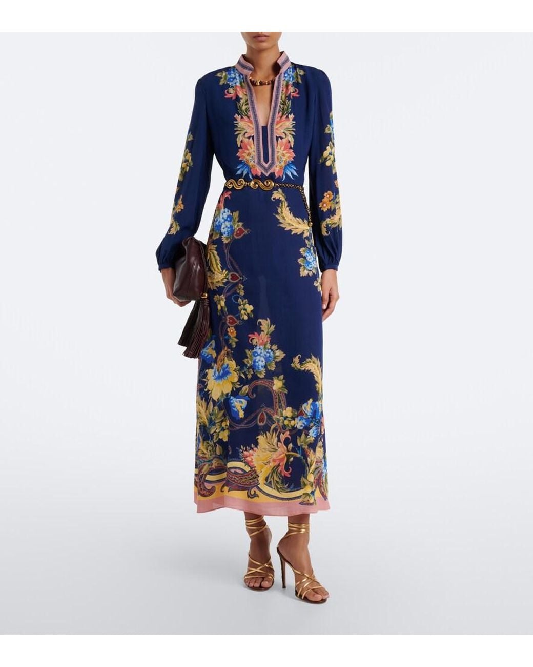 Etro Blue Maxikleid
