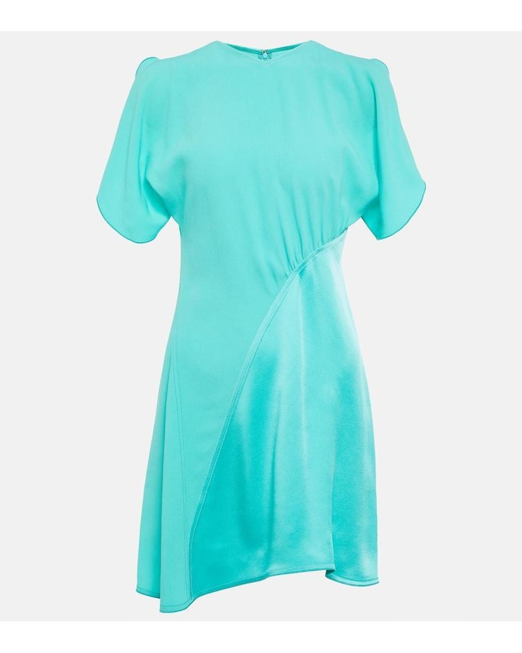 Victoria Beckham Blue Asymmetric Minidress