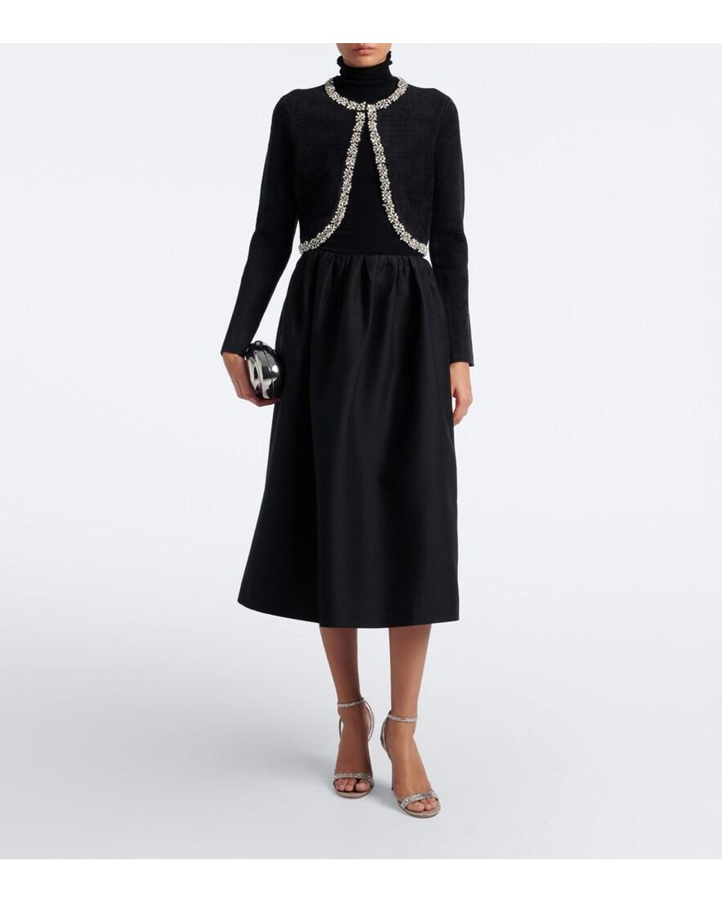 Jonathan Simkhai Black Embellished Cropped Cardigan