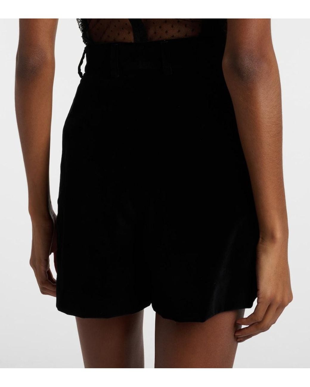 Dolce & Gabbana Black Cotton And Silk-Blend Shorts
